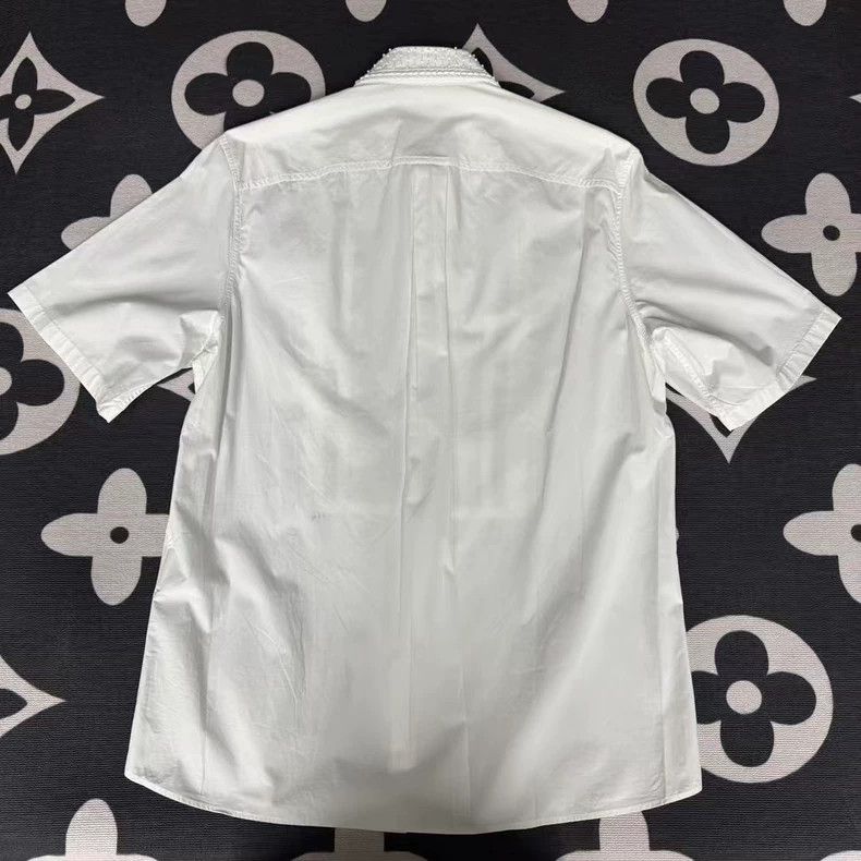 Valentino Valentino White Short Sleeve Shirt Size US M / EU 48-50 / 2 - 2 Thumbnail