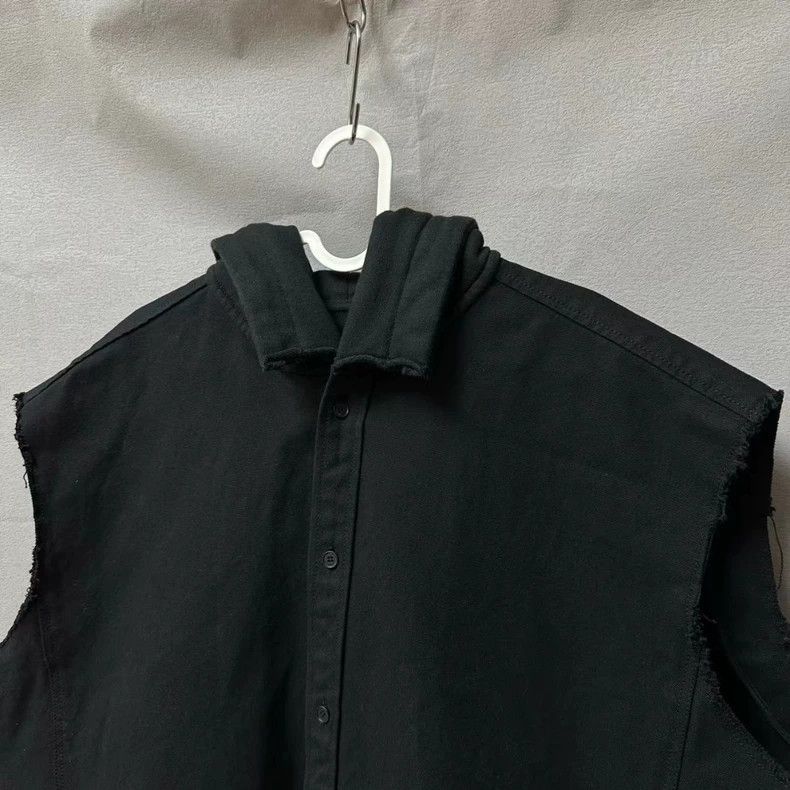 WE11DONE WE11DONE Black Hooded Vest For Spring Size US S / EU 44-46 / 1 - 2 Thumbnail