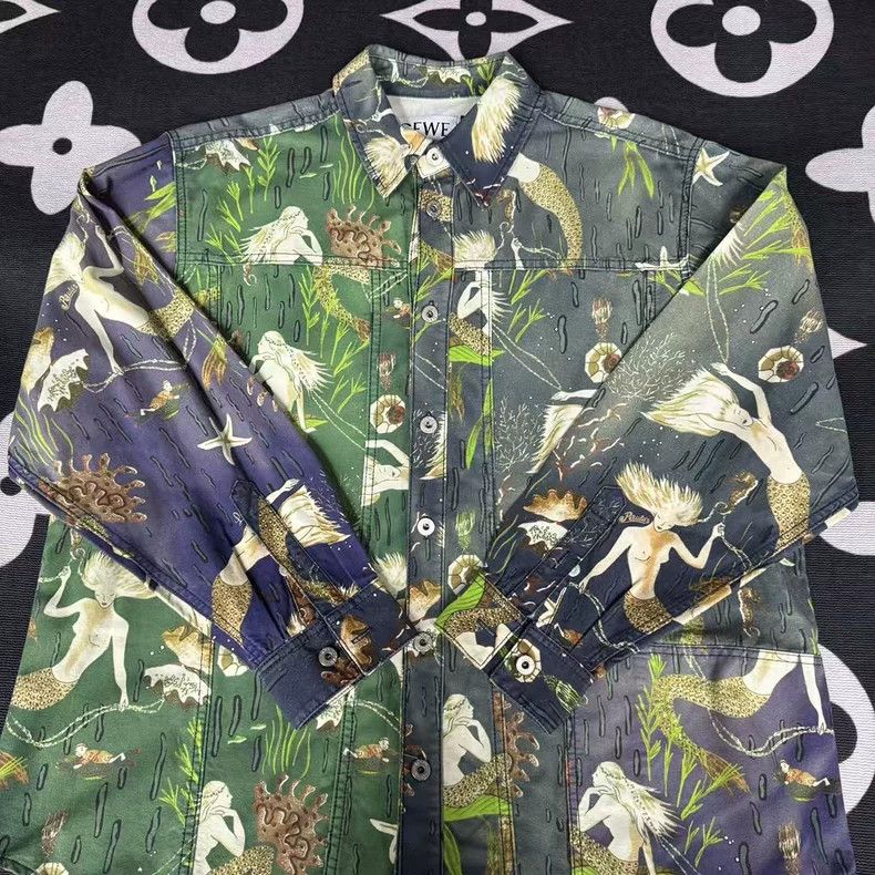 Loewe LOEWE Mermaid Denim Jacket Size L Size US L / EU 52-54 / 3 - 6 Thumbnail