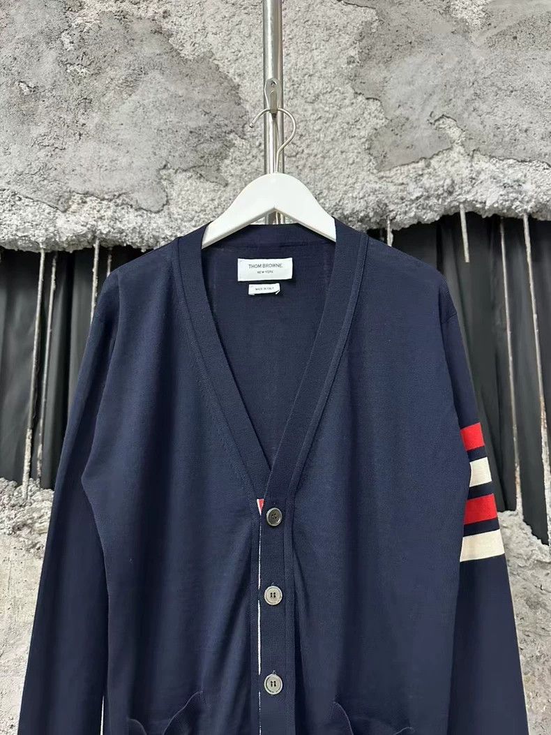 Thom Browne Thom Browne Wool Cardigan in Navy Blue Size US M / EU 48-50 / 2 - 3 Thumbnail