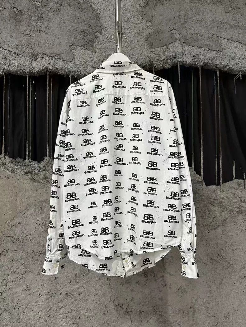 Balenciaga Balenciaga Shirt with Logo Print Size US S / EU 44-46 / 1 - 2 Thumbnail