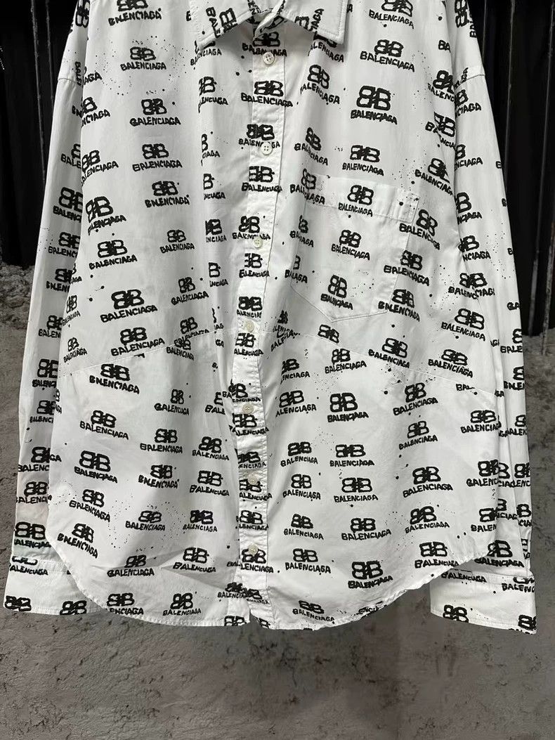 Balenciaga Balenciaga Shirt with Logo Print Size US S / EU 44-46 / 1 - 4 Thumbnail