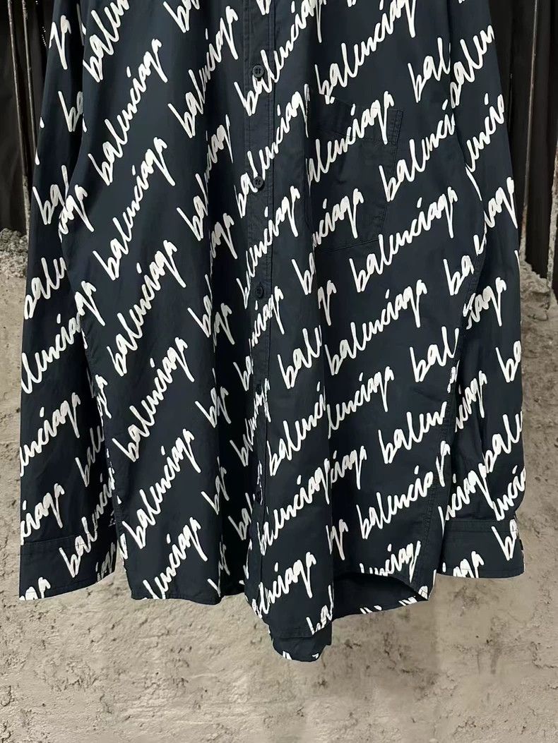 Balenciaga Balenciaga Long Sleeve Shirt with Logo Print Size US XS / EU 42 / 0 - 4 Thumbnail
