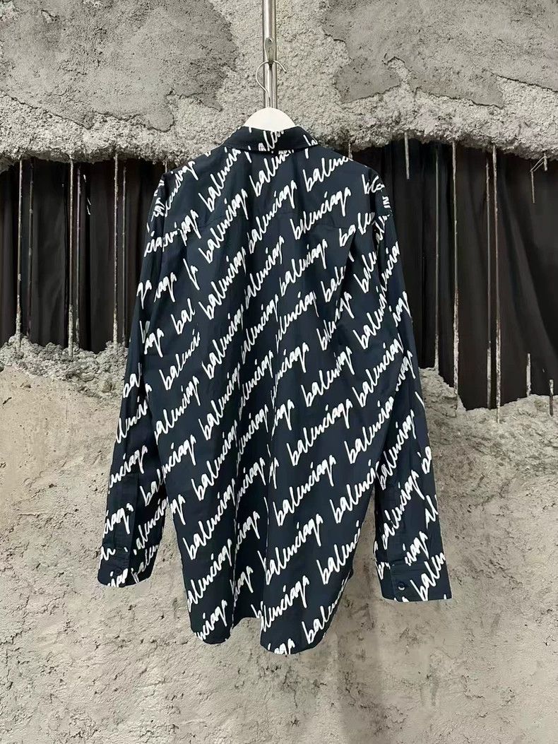 Balenciaga Balenciaga Long Sleeve Shirt with Logo Print Size US XS / EU 42 / 0 - 2 Thumbnail