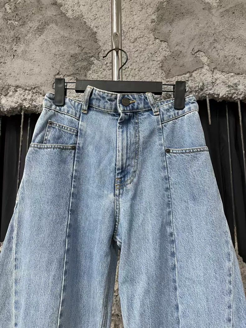 Maison Margiela Maison Margiela Deconstructed Denim Wide-Leg Pants Size US 38 / EU 54 - 3 Thumbnail