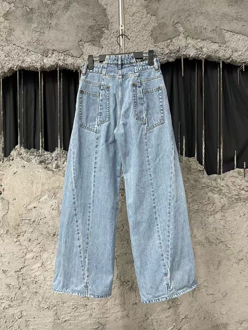 Maison Margiela Maison Margiela Deconstructed Denim Wide-Leg Pants Size US 38 / EU 54 - 2 Thumbnail