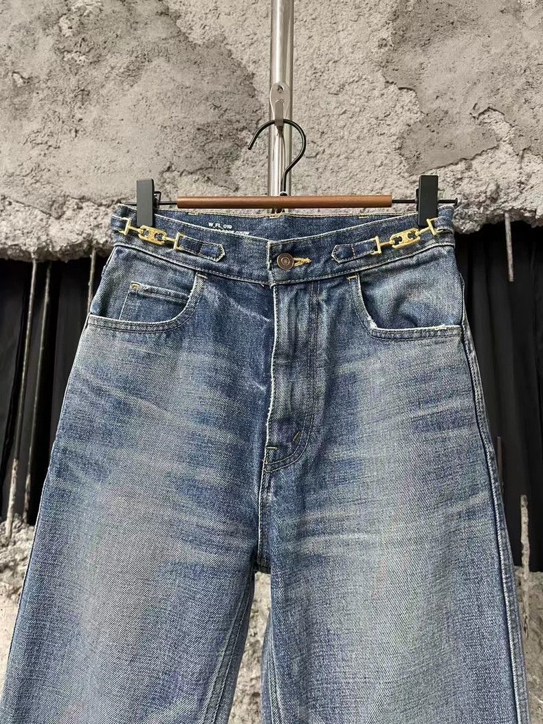 Celine Celine Triomphe High Waist Denim Pants Size US 26 / EU 42 - 3 Thumbnail