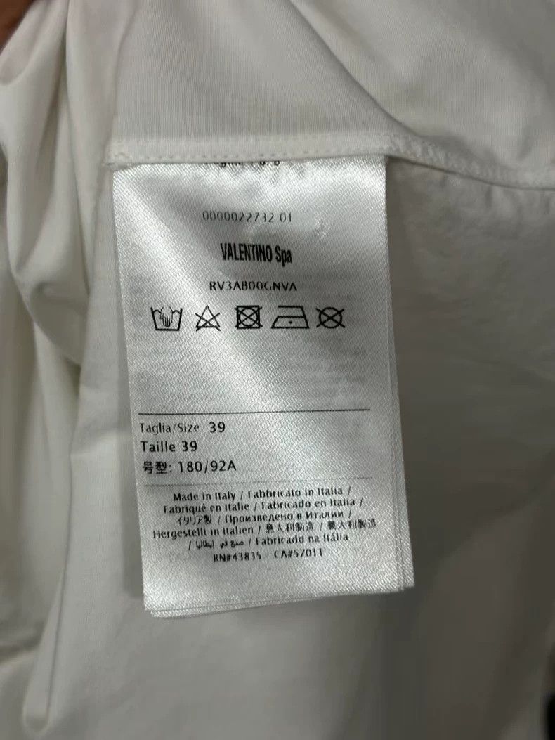 Valentino Valention Long Sleeve Shirt in White Size US M / EU 48-50 / 2 - 7 Thumbnail