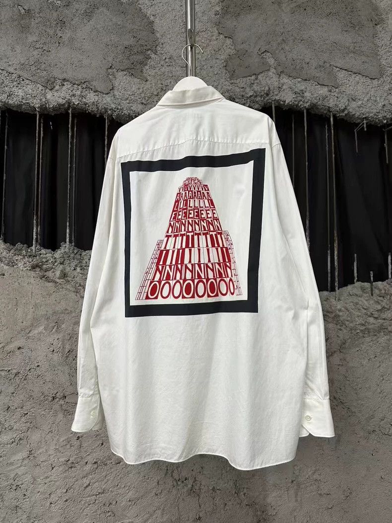 Valentino Valention Long Sleeve Shirt in White Size US M / EU 48-50 / 2 - 2 Thumbnail
