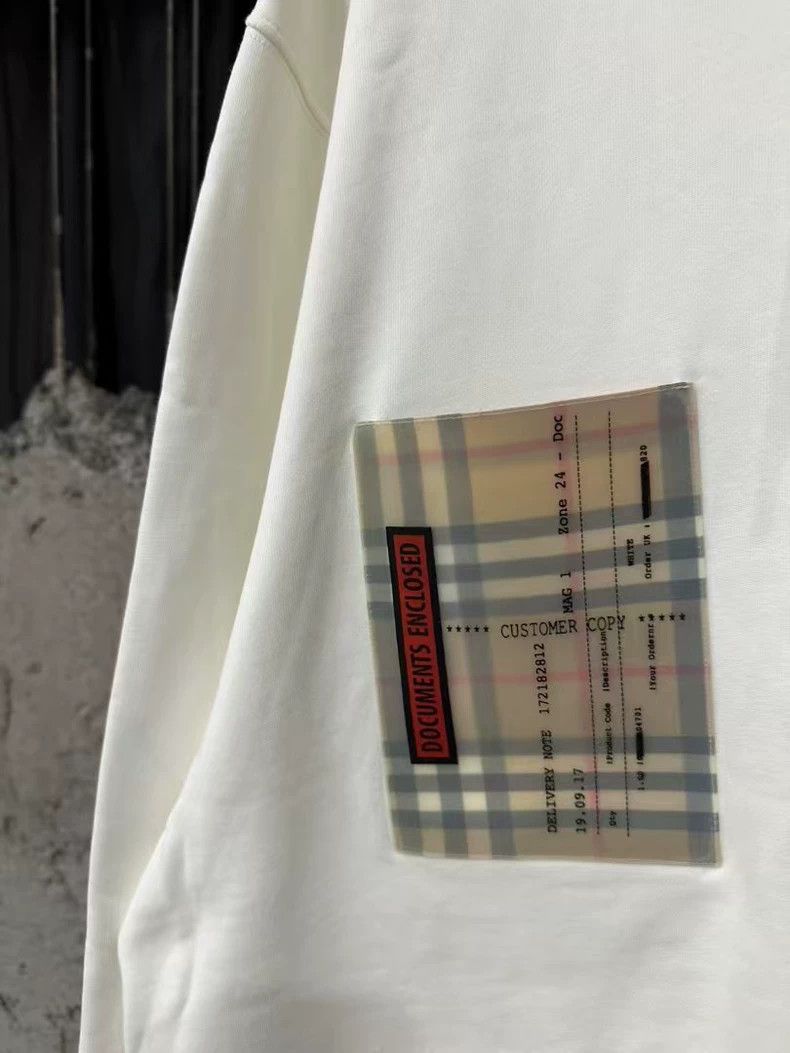Burberry Burberry White Hoodie with Logo Patch Size US XL / EU 56 / 4 - 5 Thumbnail
