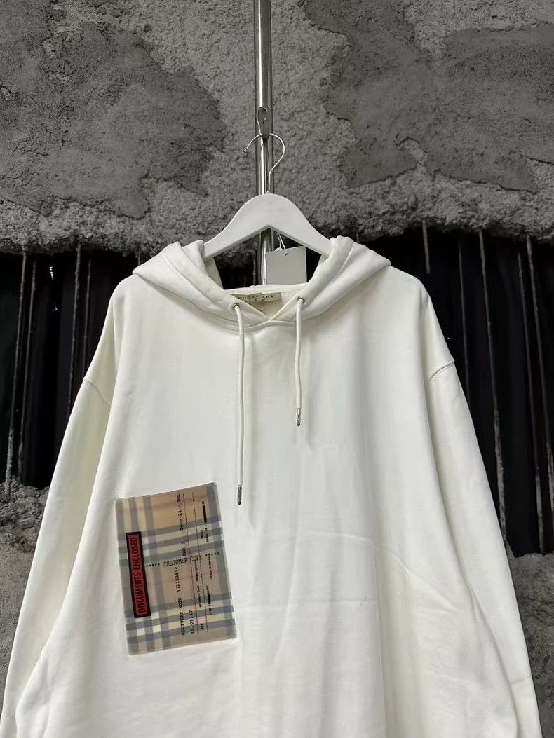 Burberry Burberry White Hoodie with Logo Patch Size US XL / EU 56 / 4 - 3 Thumbnail