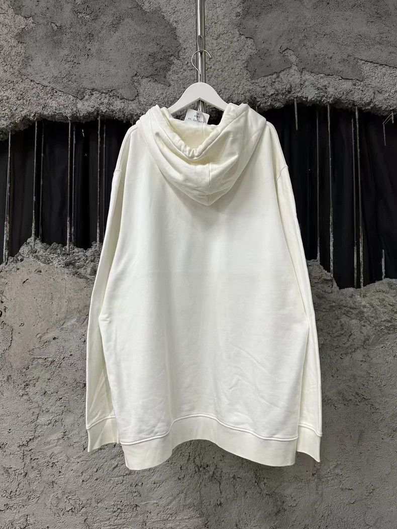 Burberry Burberry White Hoodie with Logo Patch Size US XL / EU 56 / 4 - 2 Thumbnail