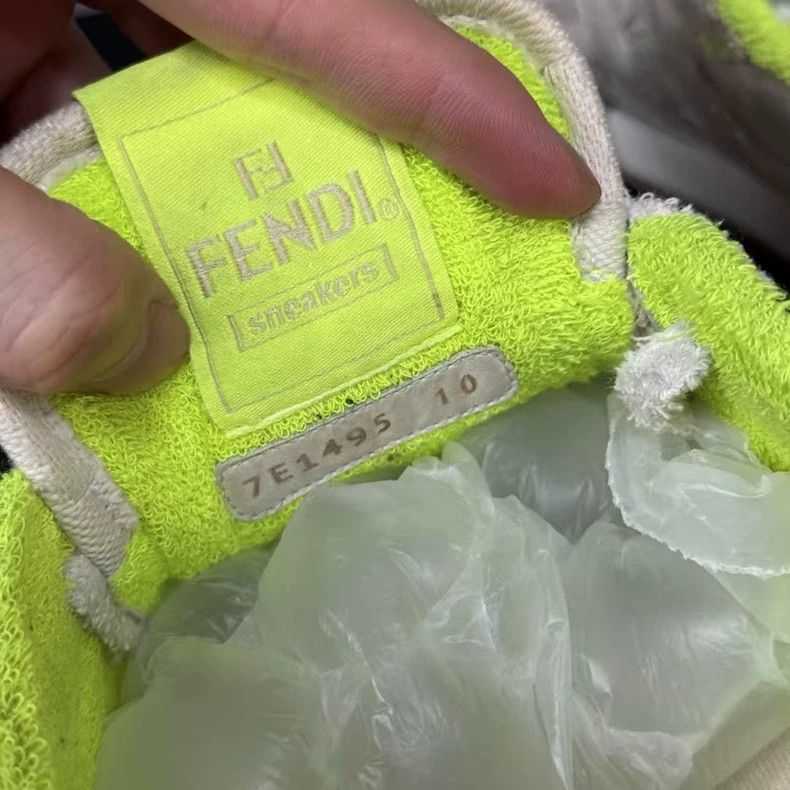 Fendi Fendi Sneakers in Gray with Neon Accents Size US 10 / EU 43 - 8 Thumbnail