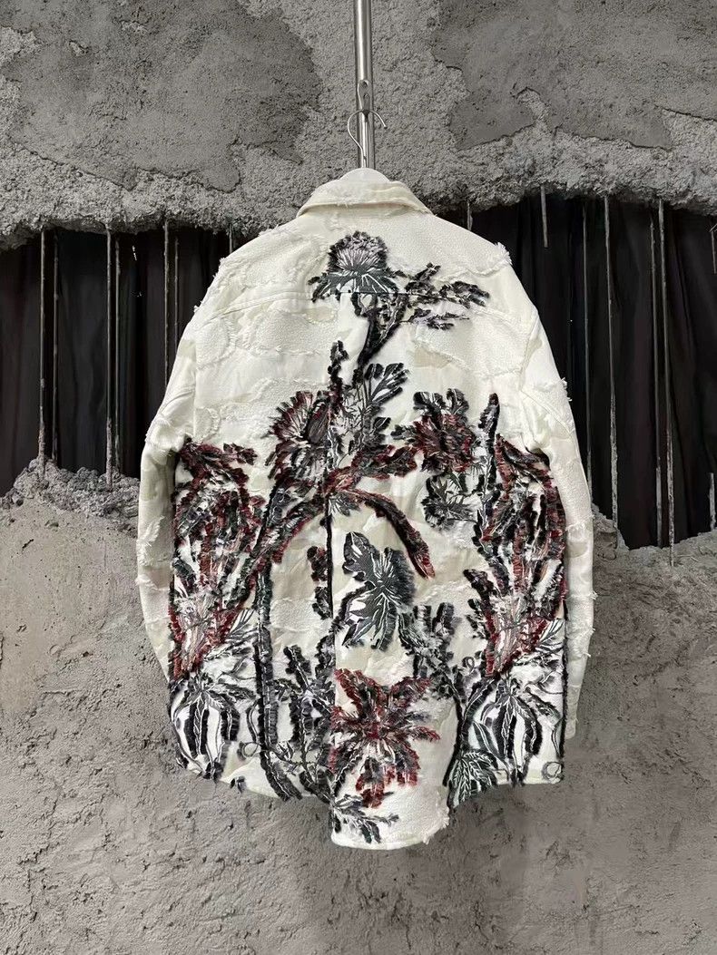 Dior Dior Denim Jacket with Floral Design Size US S / EU 44-46 / 1 - 2 Thumbnail