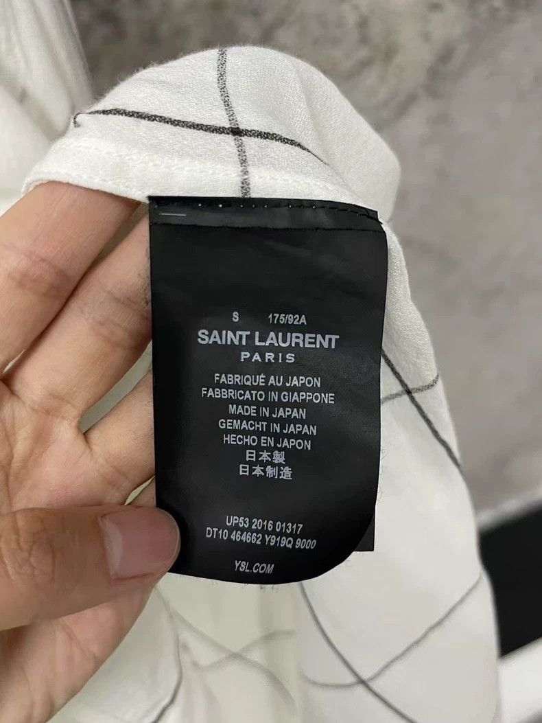 Saint Laurent Paris Saint Laurent Long Sleeve Checkered Shirt Size US S / EU 44-46 / 1 - 7 Thumbnail