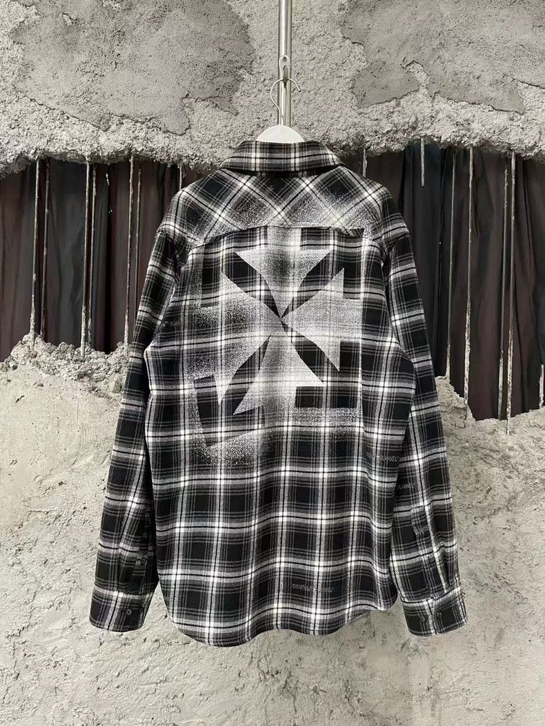 Off-White Off White Long Sleeve Checkered Shirt Size US L / EU 52-54 / 3 - 2 Thumbnail