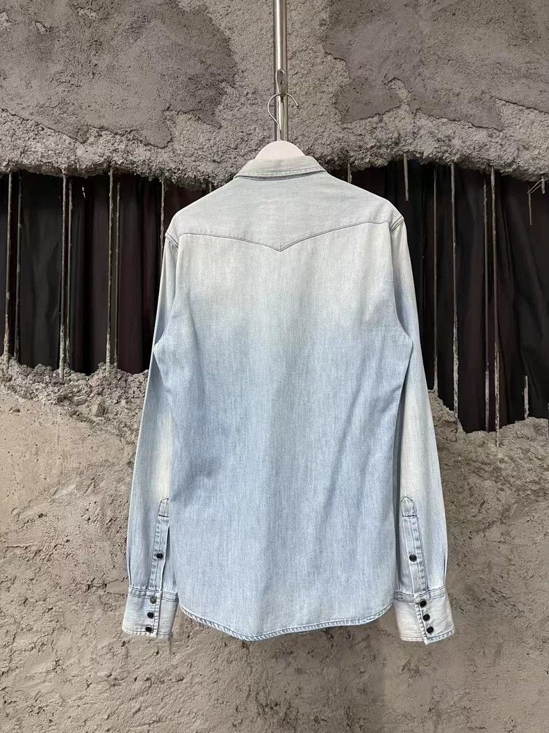 Dolce & Gabbana Dolce & Gabbana Denim Long Sleeve Shirt Size US M / EU 48-50 / 2 - 2 Thumbnail
