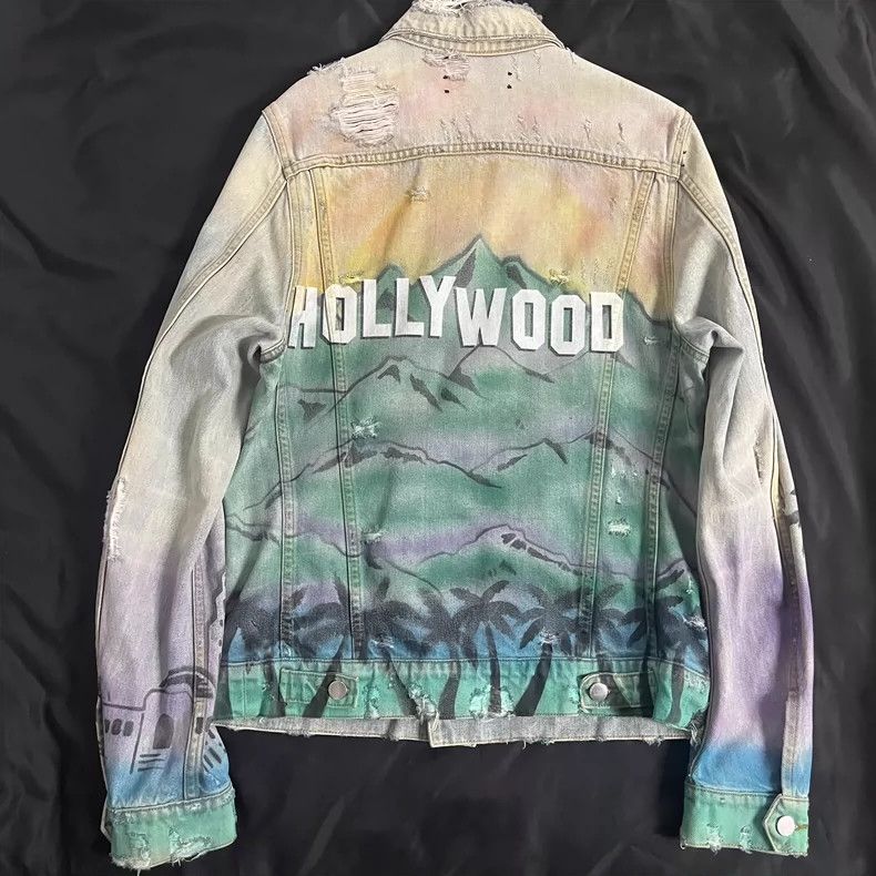 Amiri Vintage Airbrush Hollywood Trucker Jacket Size US M / EU 48-50 / 2 - 2 Thumbnail
