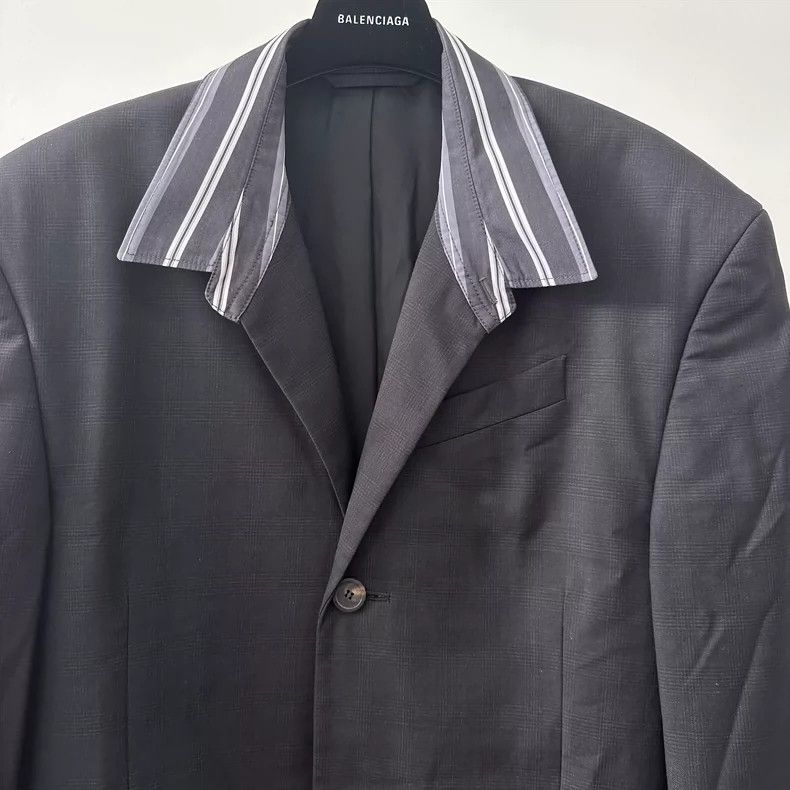 Balenciaga Balenciaga SS21 Wool Blazer With Shoulder Pads Size US S / EU 44-46 / 1 - 4 Thumbnail
