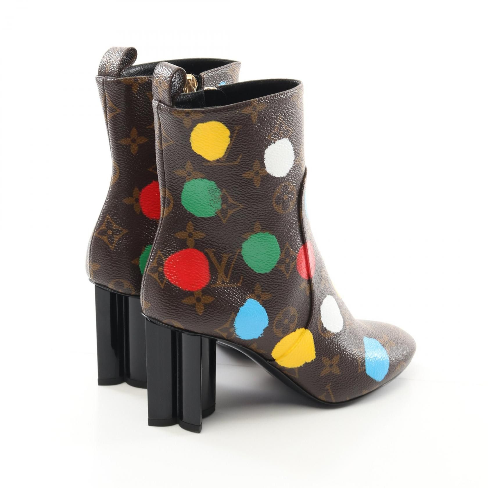 Louis Vuitton Louis Vuitton Louis Vuitton Louis Vuitton × Yayoi Kusama Monogram Coated Canvas Boots Canvas Shoes Size ONE SIZE - 2 Thumbnail