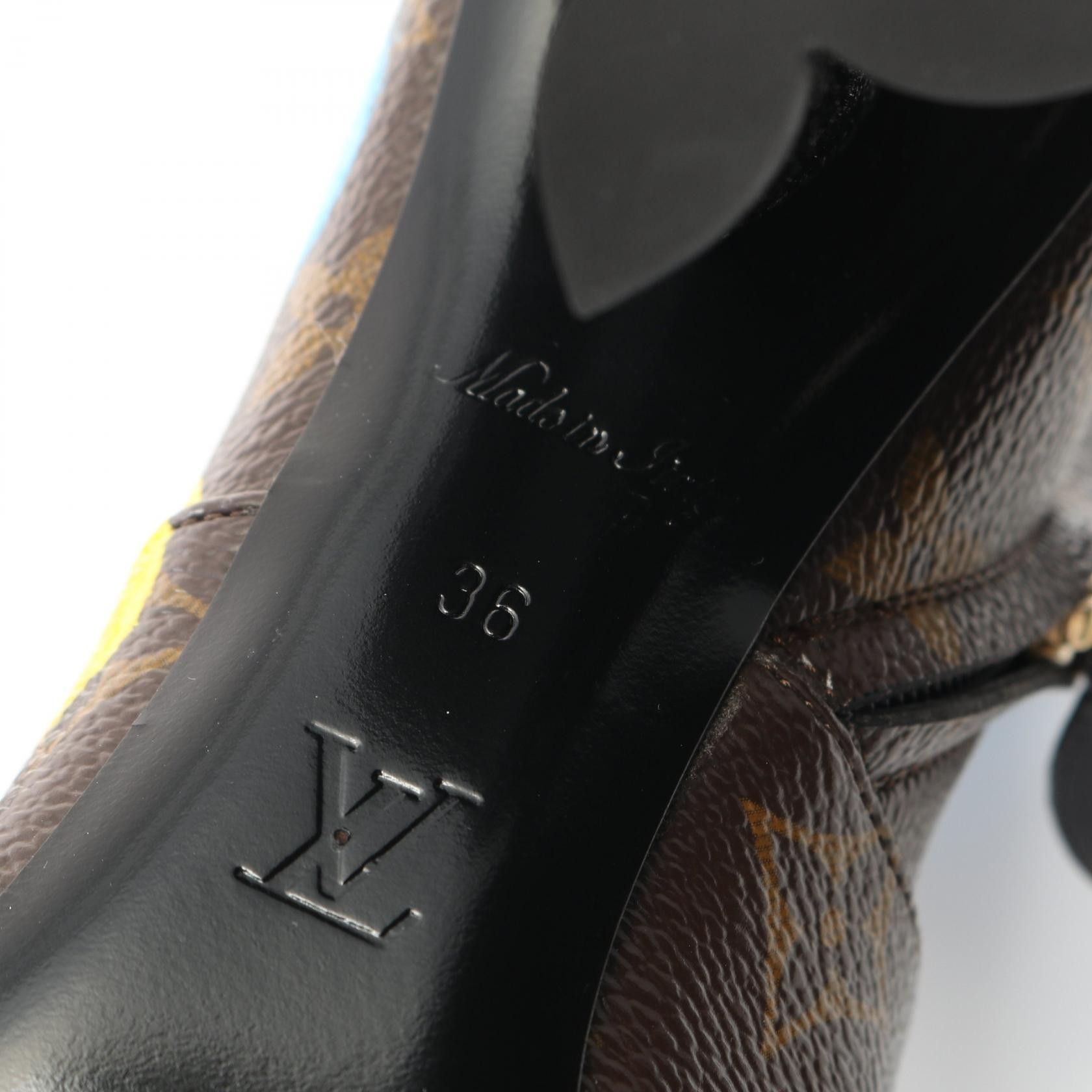 Louis Vuitton Louis Vuitton Louis Vuitton Louis Vuitton × Yayoi Kusama Monogram Coated Canvas Boots Canvas Shoes Size ONE SIZE - 7 Thumbnail