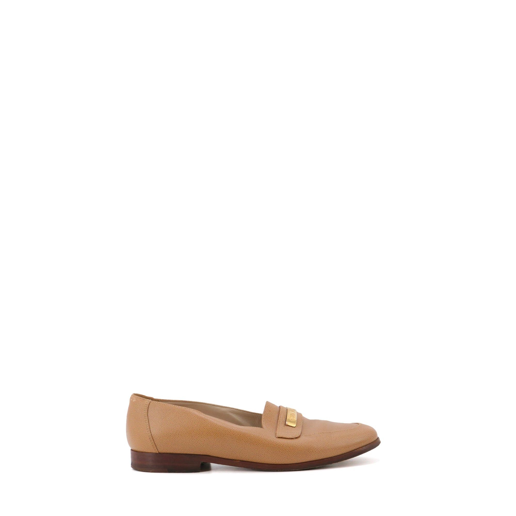 Chanel CHANEL - Chanel brown grained leather loafers (size 38) Size US 7 / IT 37 - 2 Thumbnail