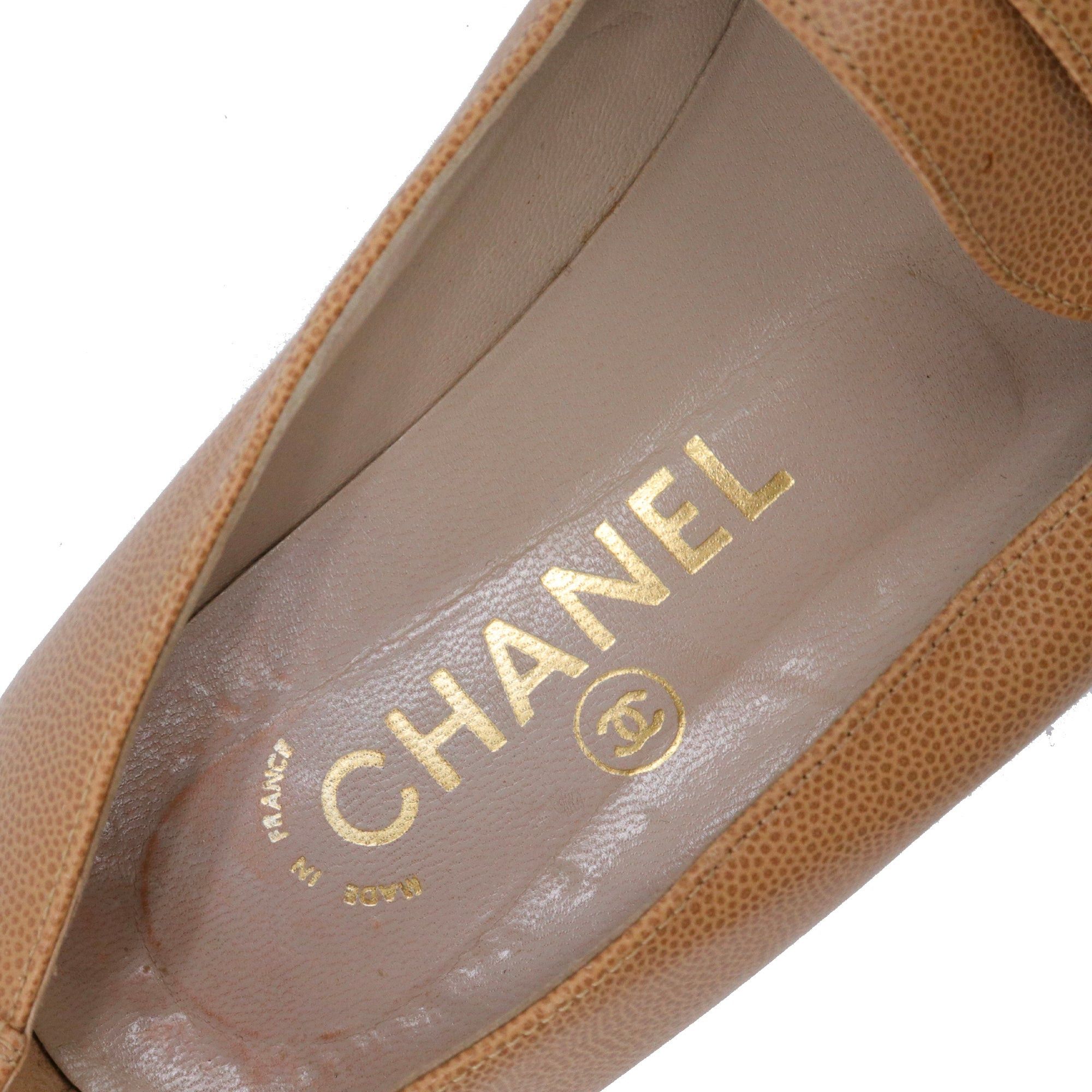 Chanel CHANEL - Chanel brown grained leather loafers (size 38) Size US 7 / IT 37 - 6 Thumbnail