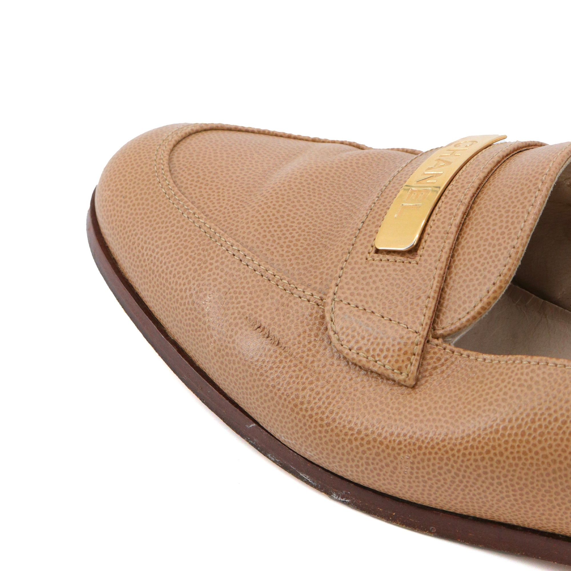 Chanel CHANEL - Chanel brown grained leather loafers (size 38) Size US 7 / IT 37 - 5 Thumbnail