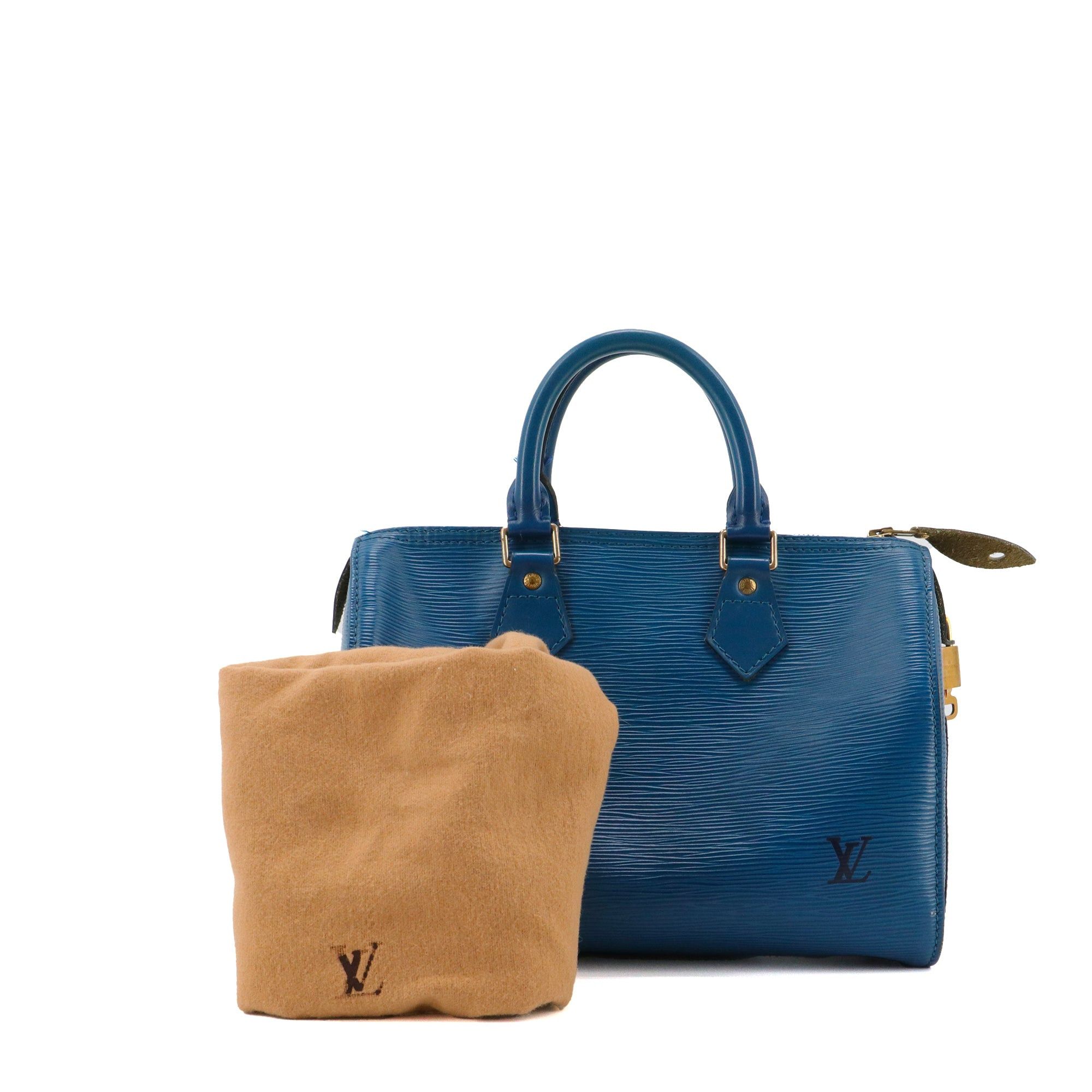Louis Vuitton LOUIS VUITTON - Louis Vuitton Speedy 25 handbag in blue epi leather Size ONE SIZE - 10 Thumbnail