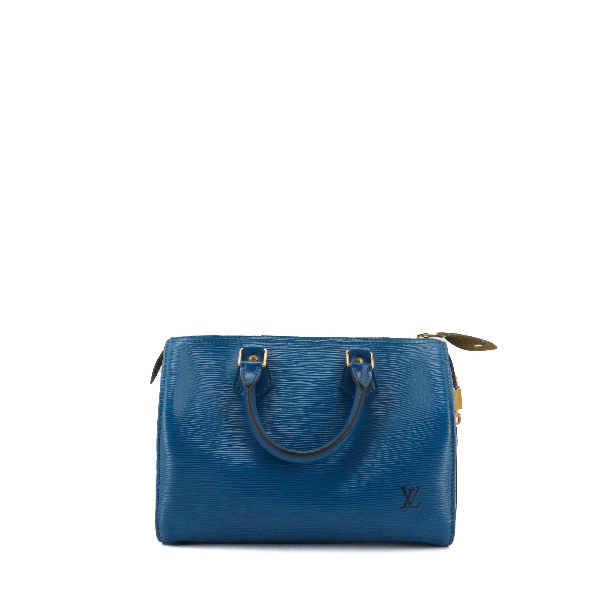 Louis Vuitton LOUIS VUITTON - Louis Vuitton Speedy 25 handbag in blue epi leather Size ONE SIZE - 3 Thumbnail