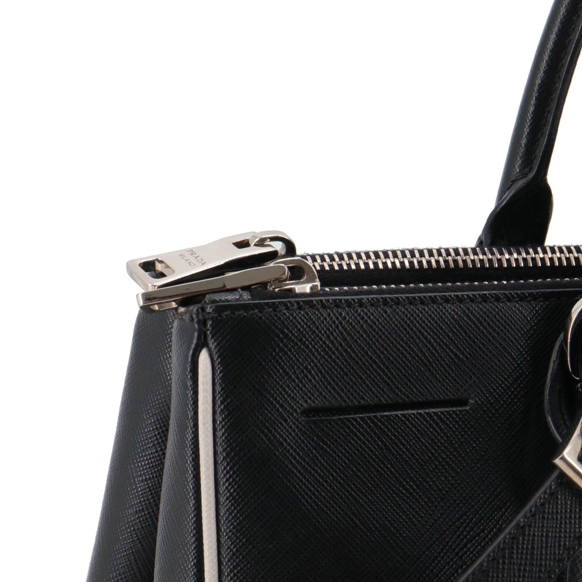Prada PRADA - Prada Galleria handbag in black grained leather Size ONE SIZE - 6 Thumbnail