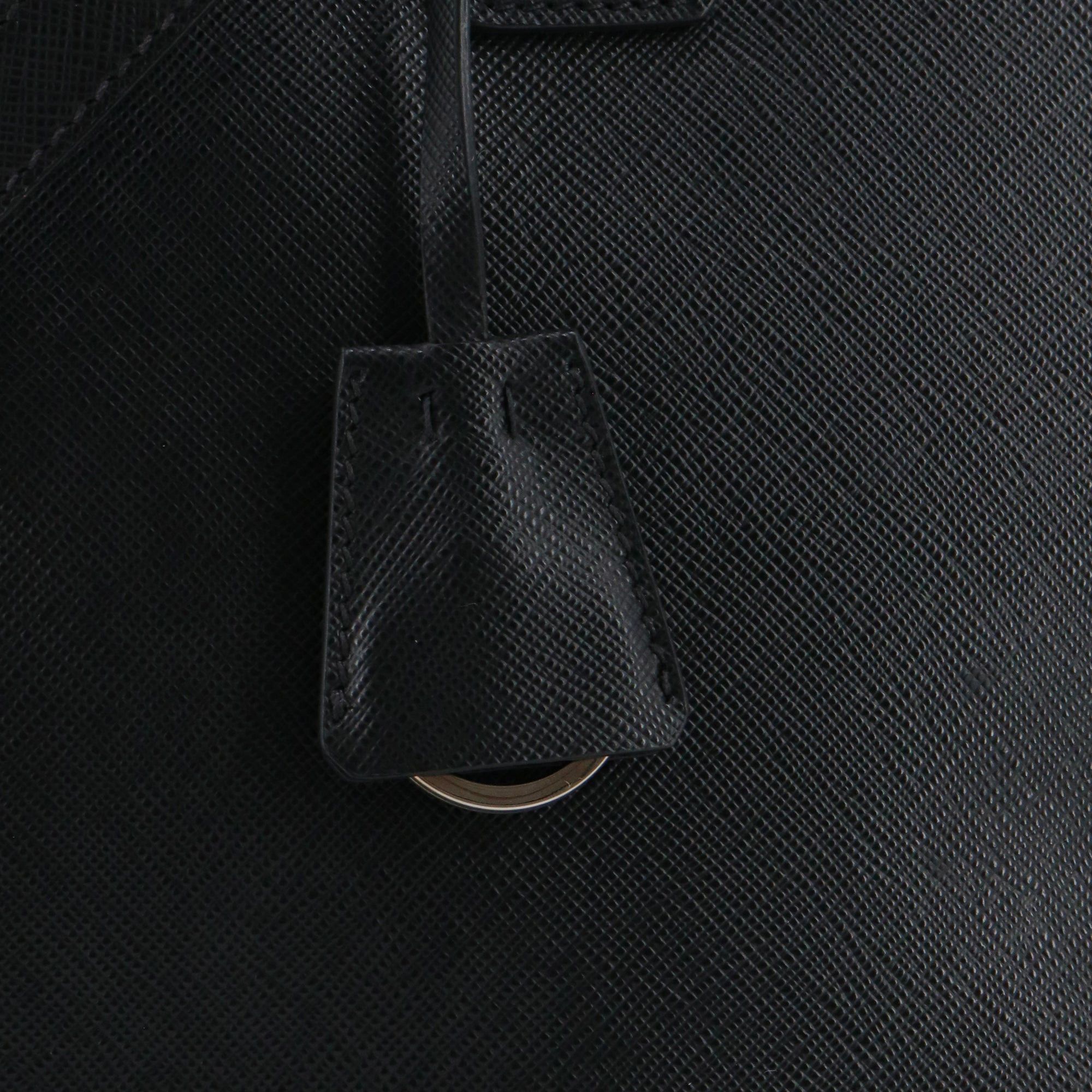 Prada PRADA - Prada Galleria handbag in black grained leather Size ONE SIZE - 7 Thumbnail
