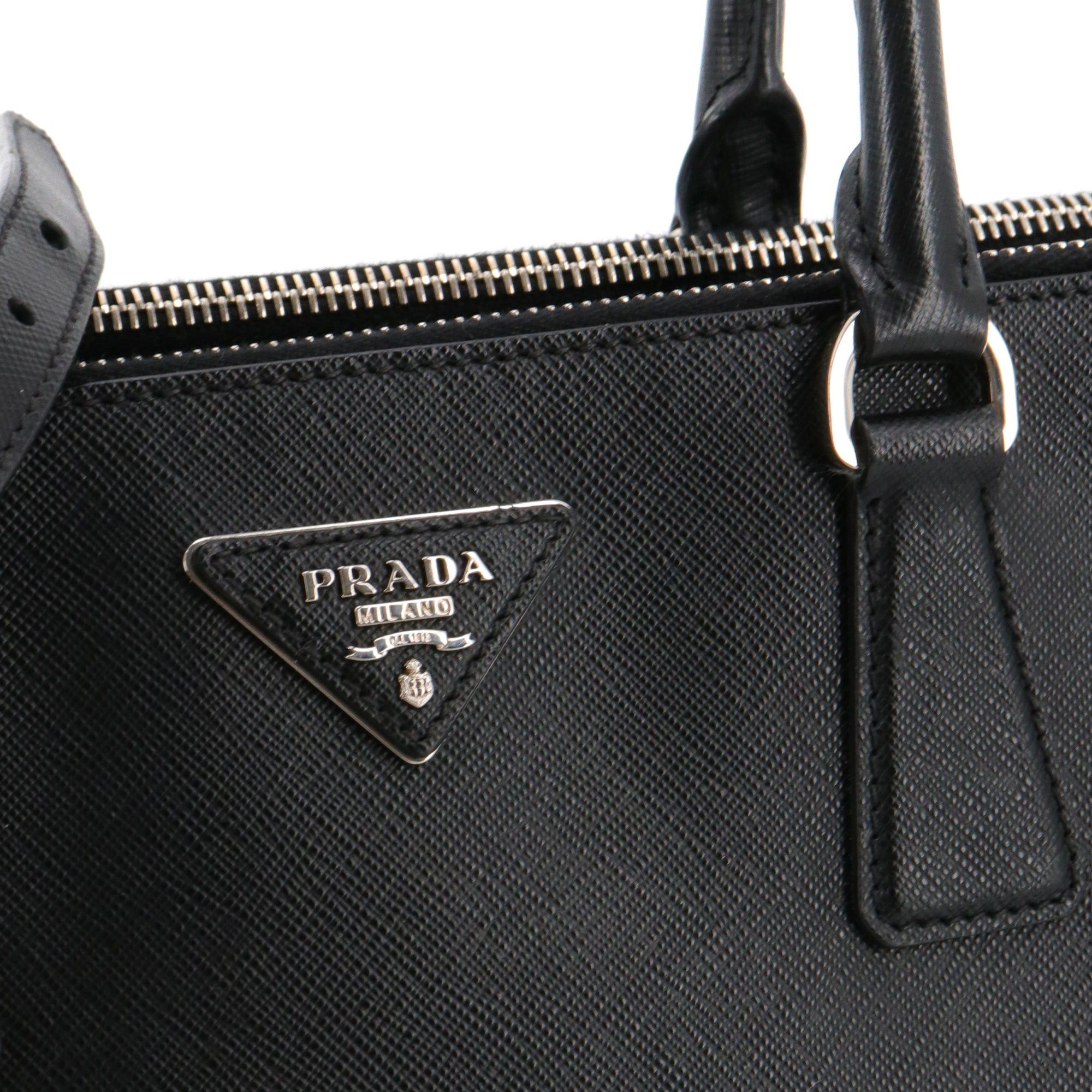 Prada PRADA - Prada Galleria handbag in black grained leather Size ONE SIZE - 5 Thumbnail
