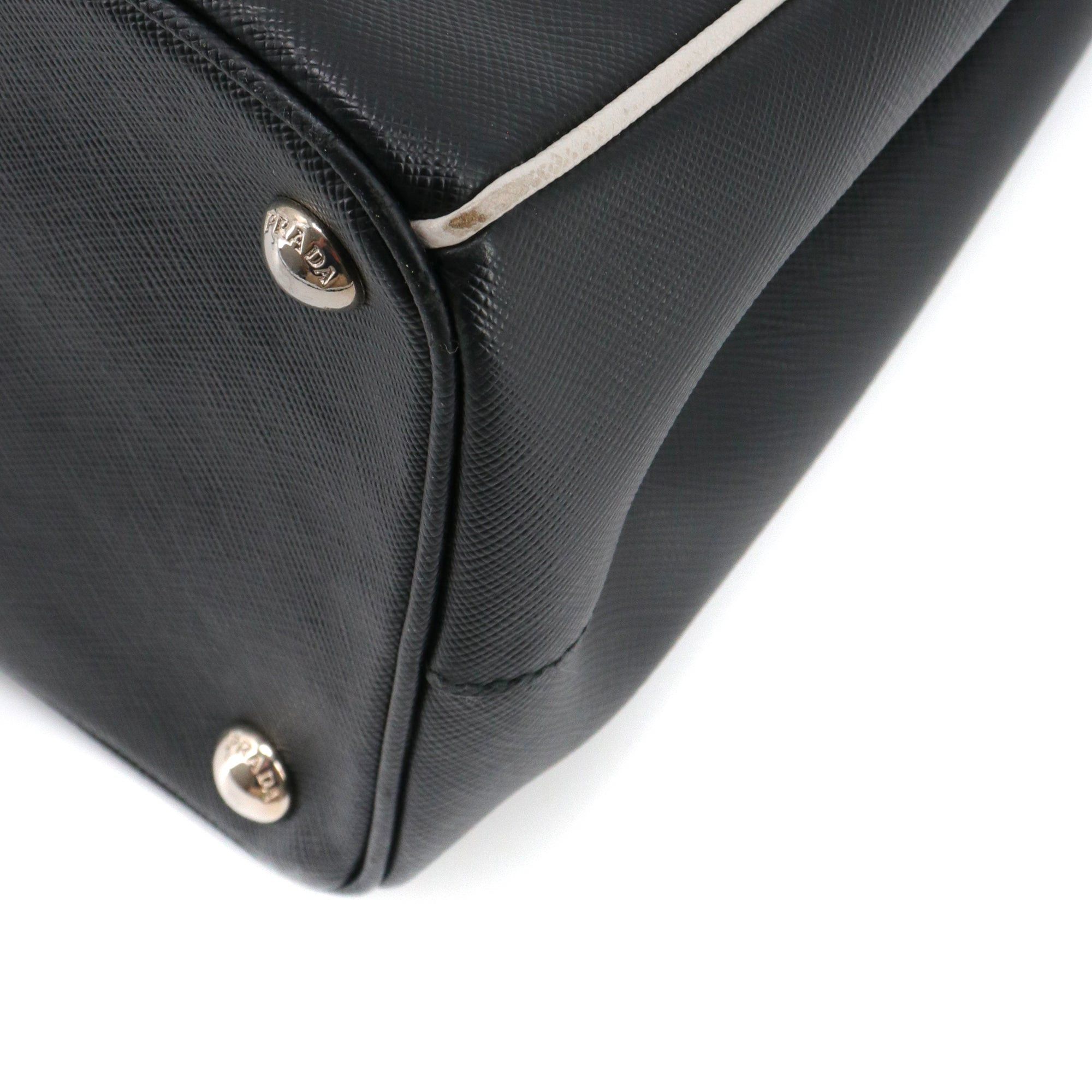 Prada PRADA - Prada Galleria handbag in black grained leather Size ONE SIZE - 8 Thumbnail