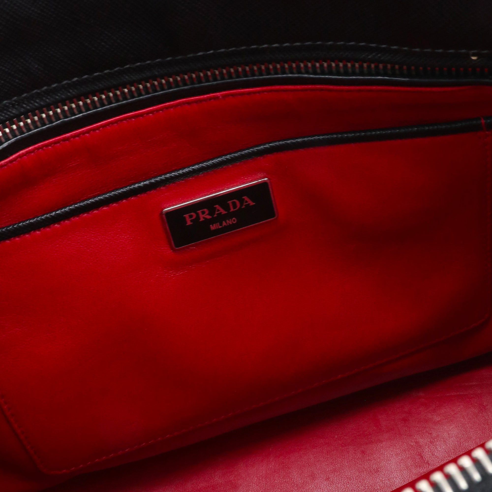 Prada PRADA - Prada Galleria handbag in black grained leather Size ONE SIZE - 11 Thumbnail