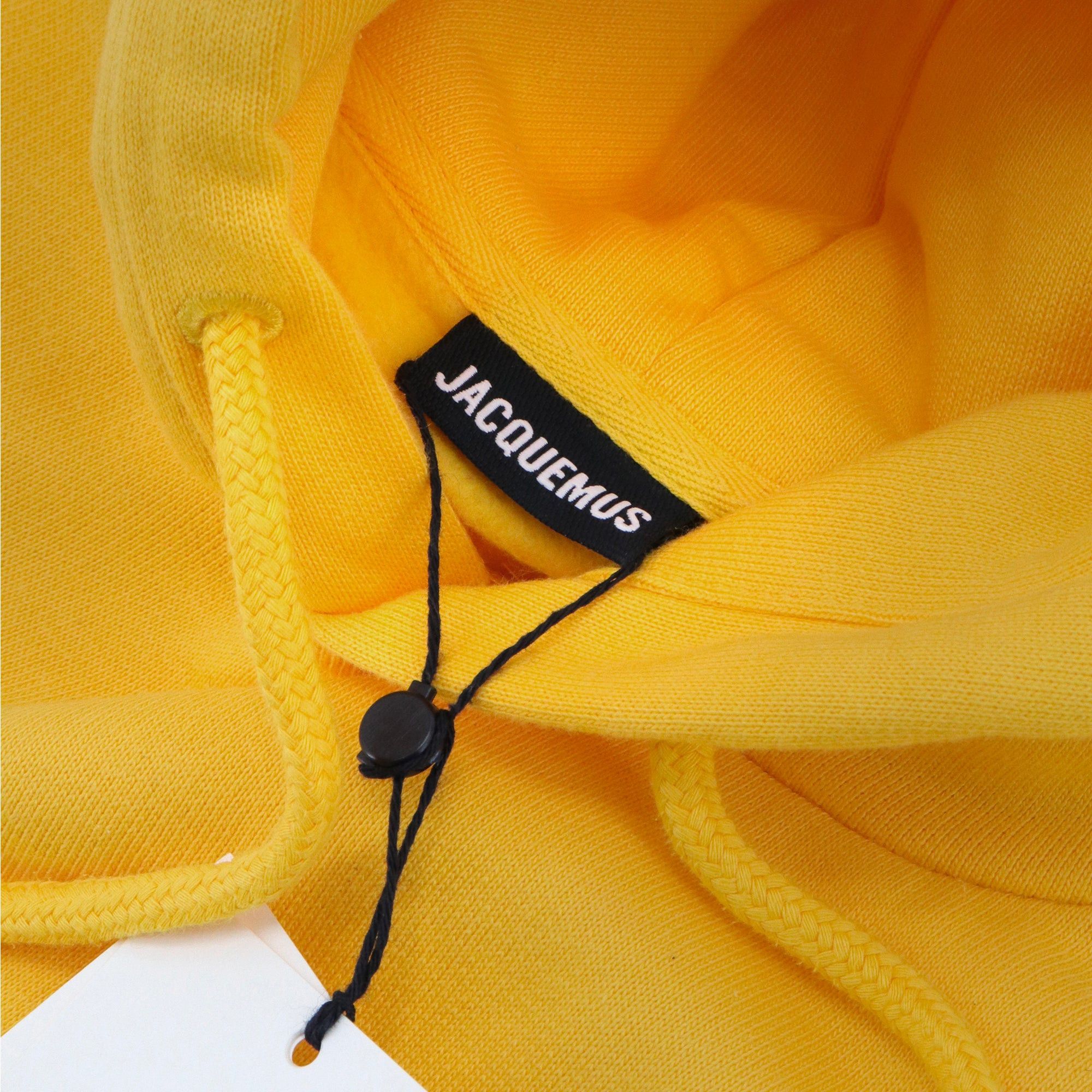 Jacquemus JACQUEMUS - The Jacquemus yellow cotton hooded sweatshirt (XL) Size XL / US 12-14 / IT 48-50 - 3 Thumbnail
