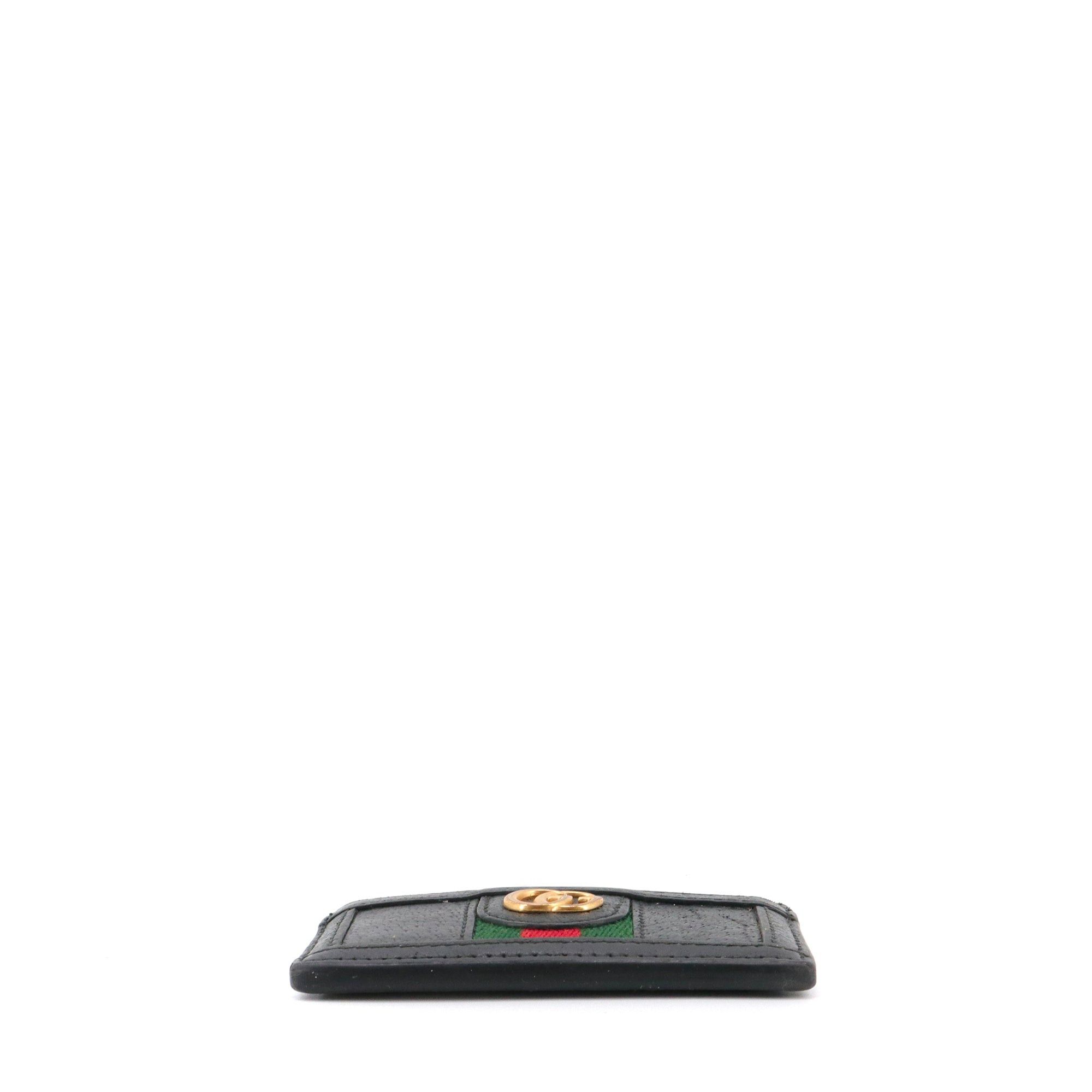 Gucci GUCCI - Gucci Ophidia card holder in black grained leather Size ONE SIZE - 3 Thumbnail