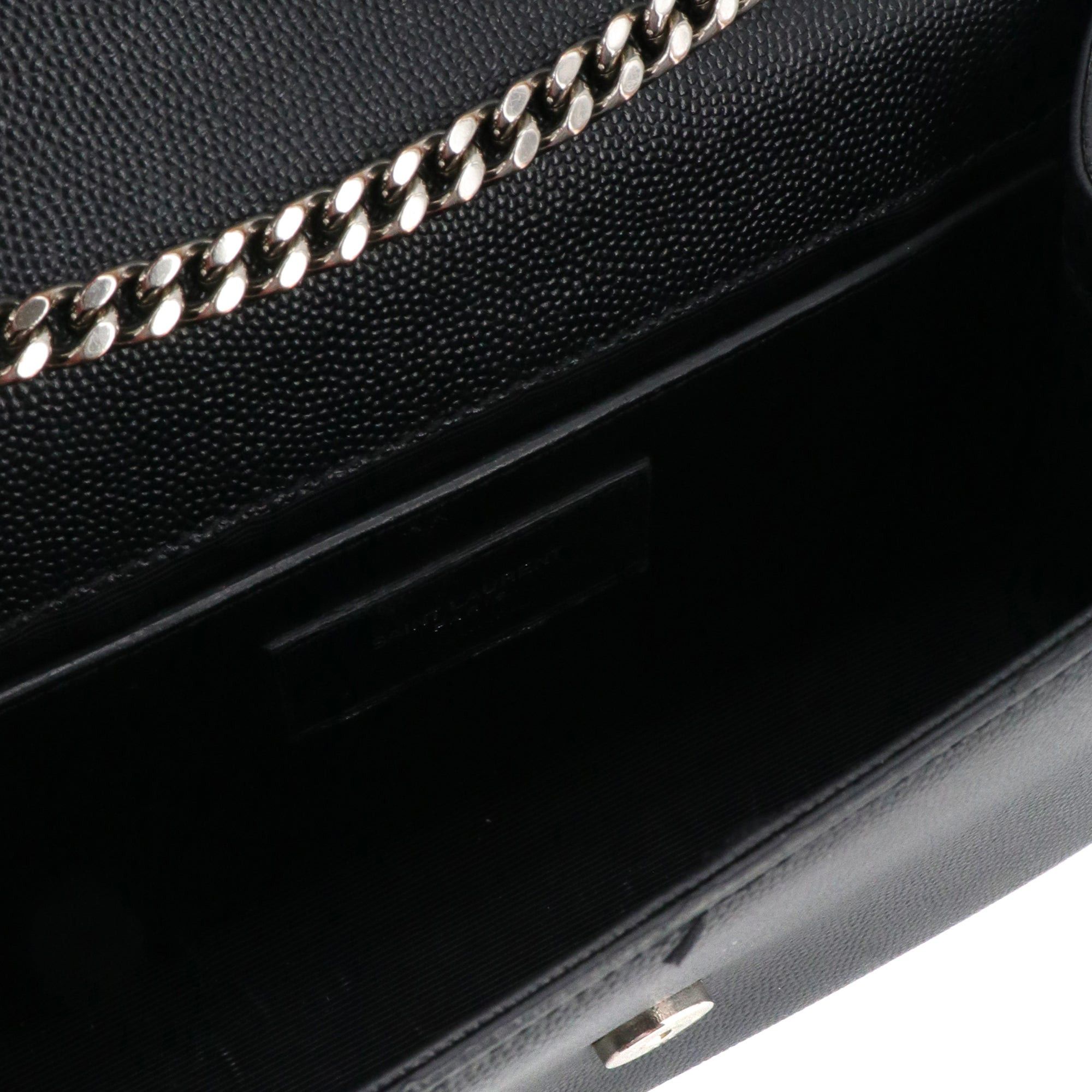 Saint Laurent Paris SAINT LAURENT - Saint Laurent Kate Small shoulder bag in black grained leather Size ONE SIZE - 10 Thumbnail