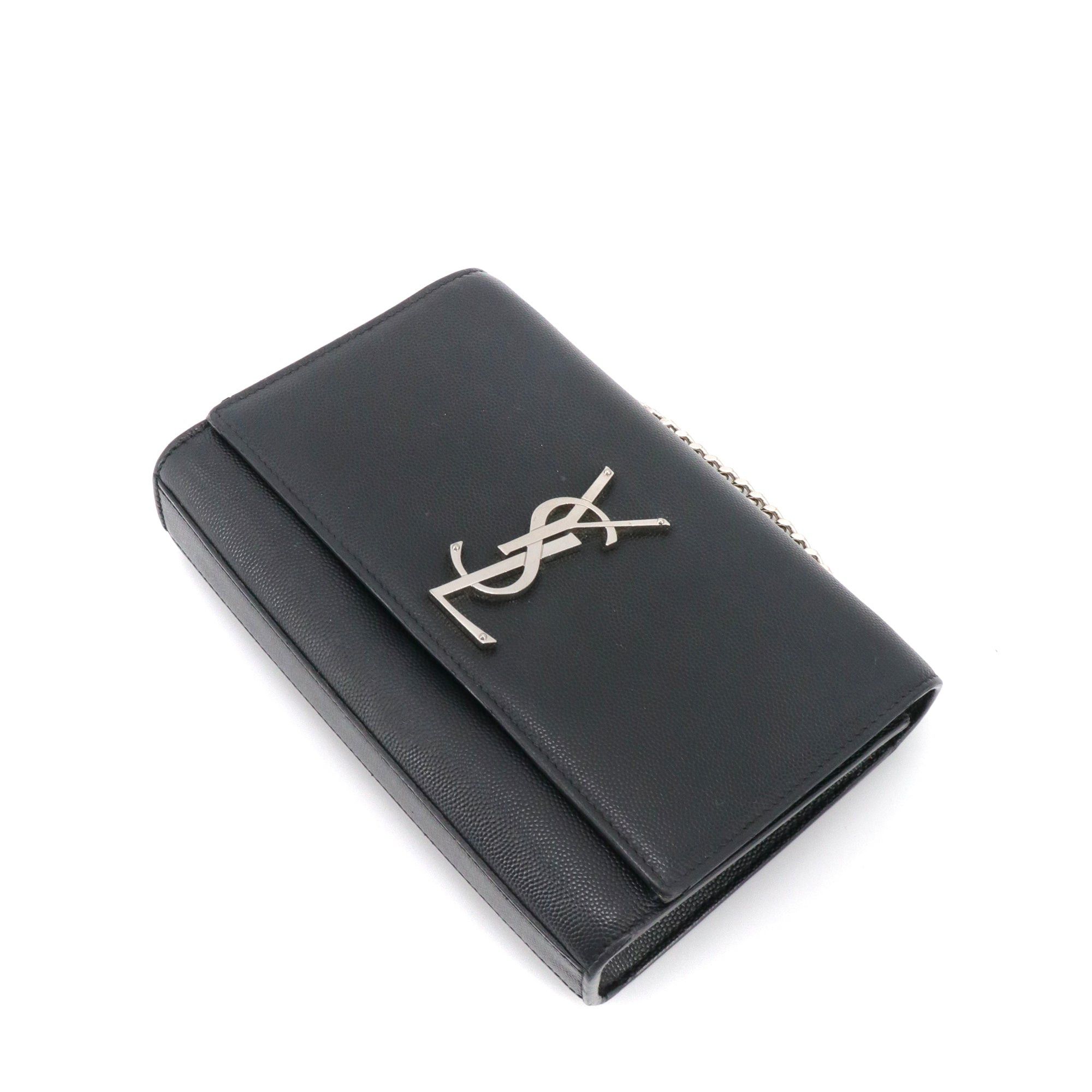 Saint Laurent Paris SAINT LAURENT - Saint Laurent Kate Small shoulder bag in black grained leather Size ONE SIZE - 6 Thumbnail