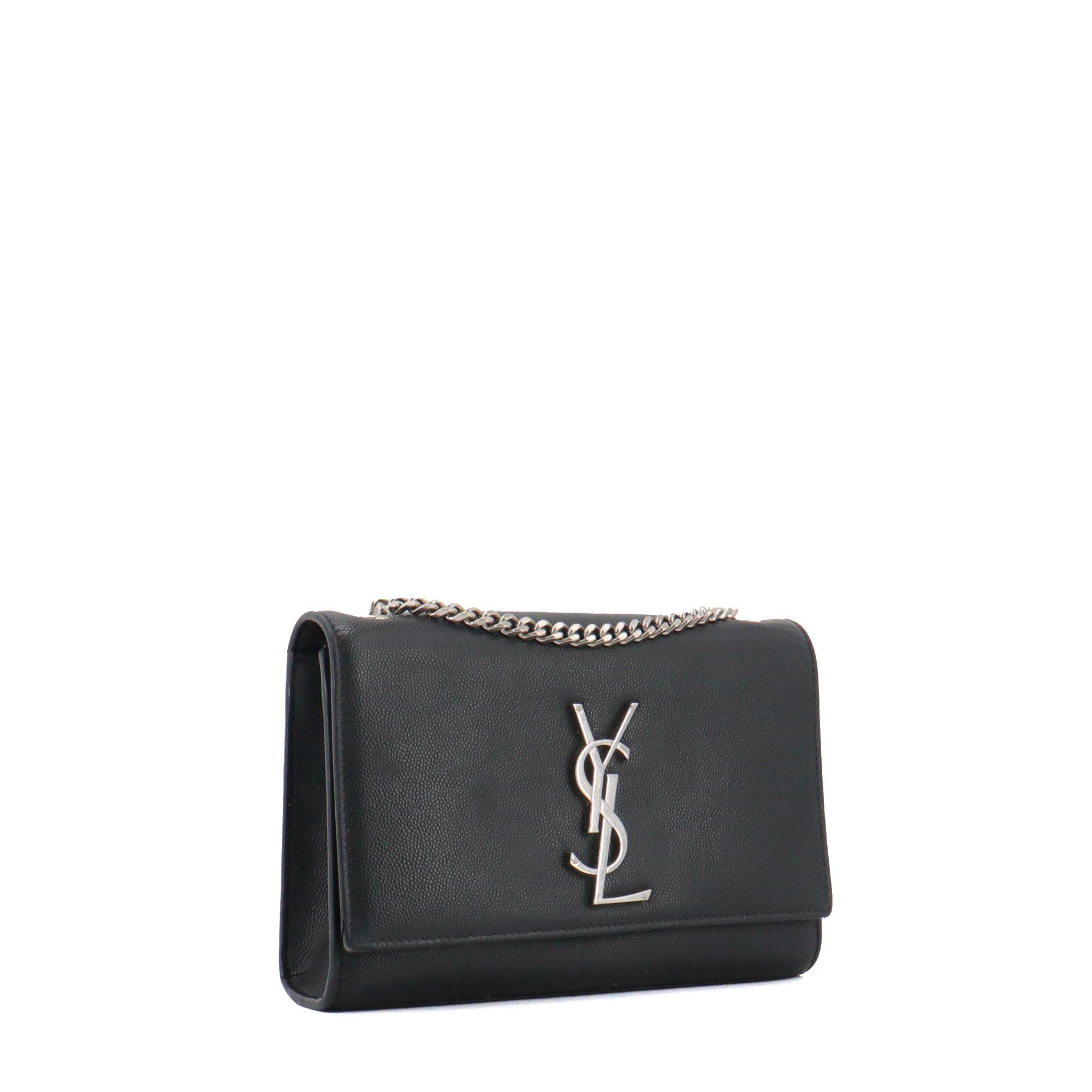 Saint Laurent Paris SAINT LAURENT - Saint Laurent Kate Small shoulder bag in black grained leather Size ONE SIZE - 2 Thumbnail