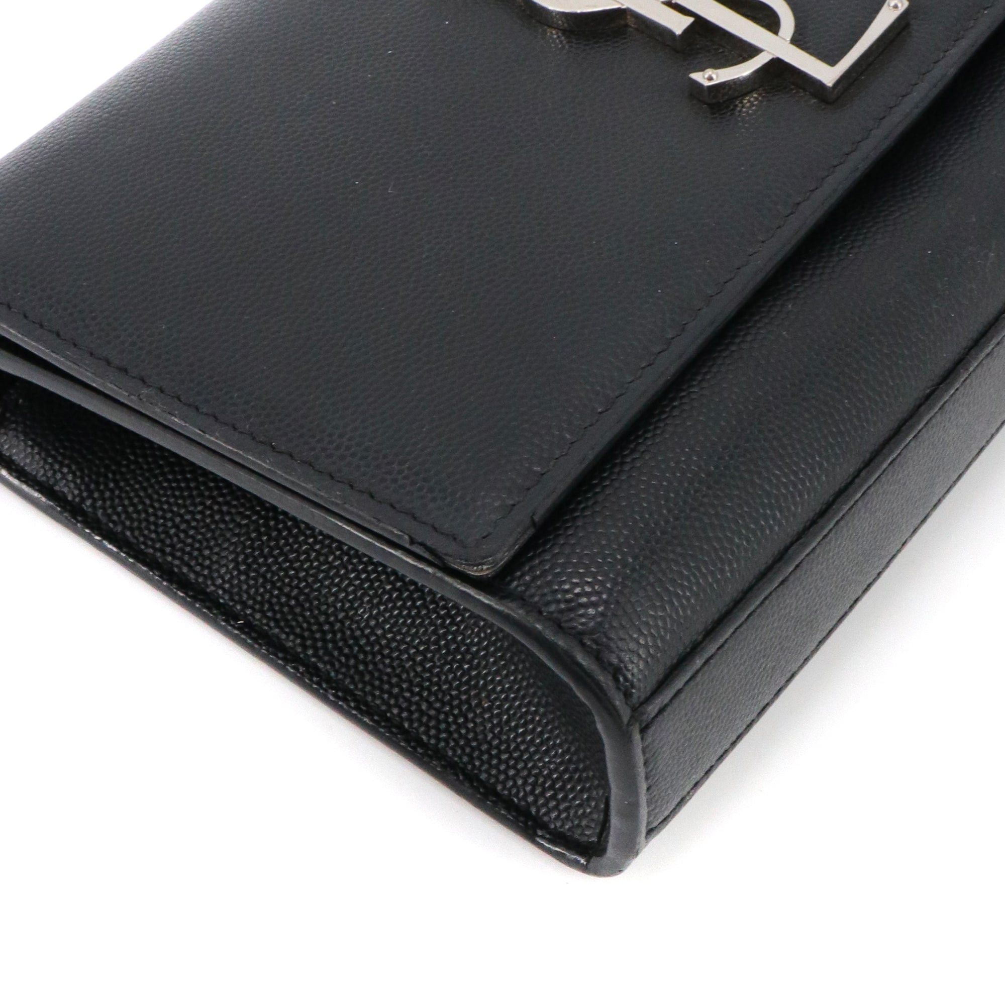 Saint Laurent Paris SAINT LAURENT - Saint Laurent Kate Small shoulder bag in black grained leather Size ONE SIZE - 8 Thumbnail