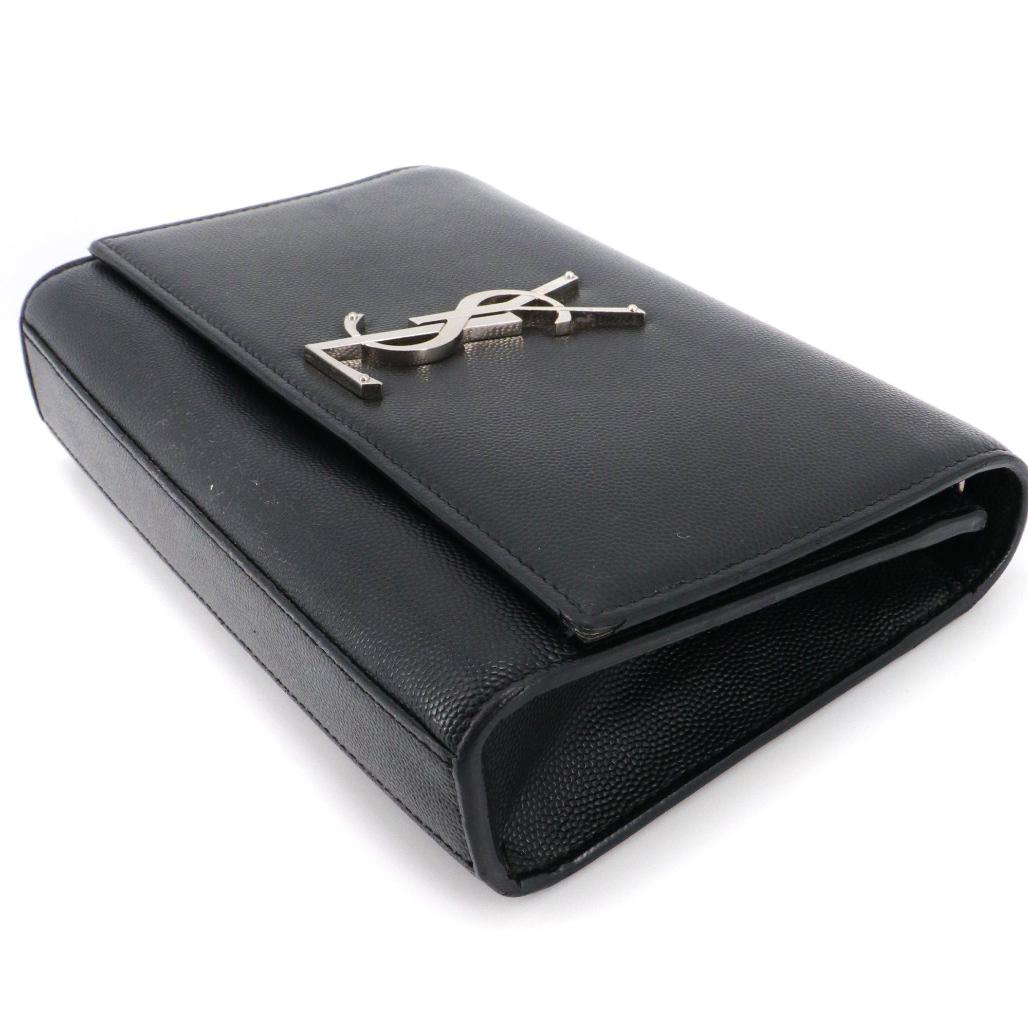 Saint Laurent Paris SAINT LAURENT - Saint Laurent Kate Small shoulder bag in black grained leather Size ONE SIZE - 7 Thumbnail