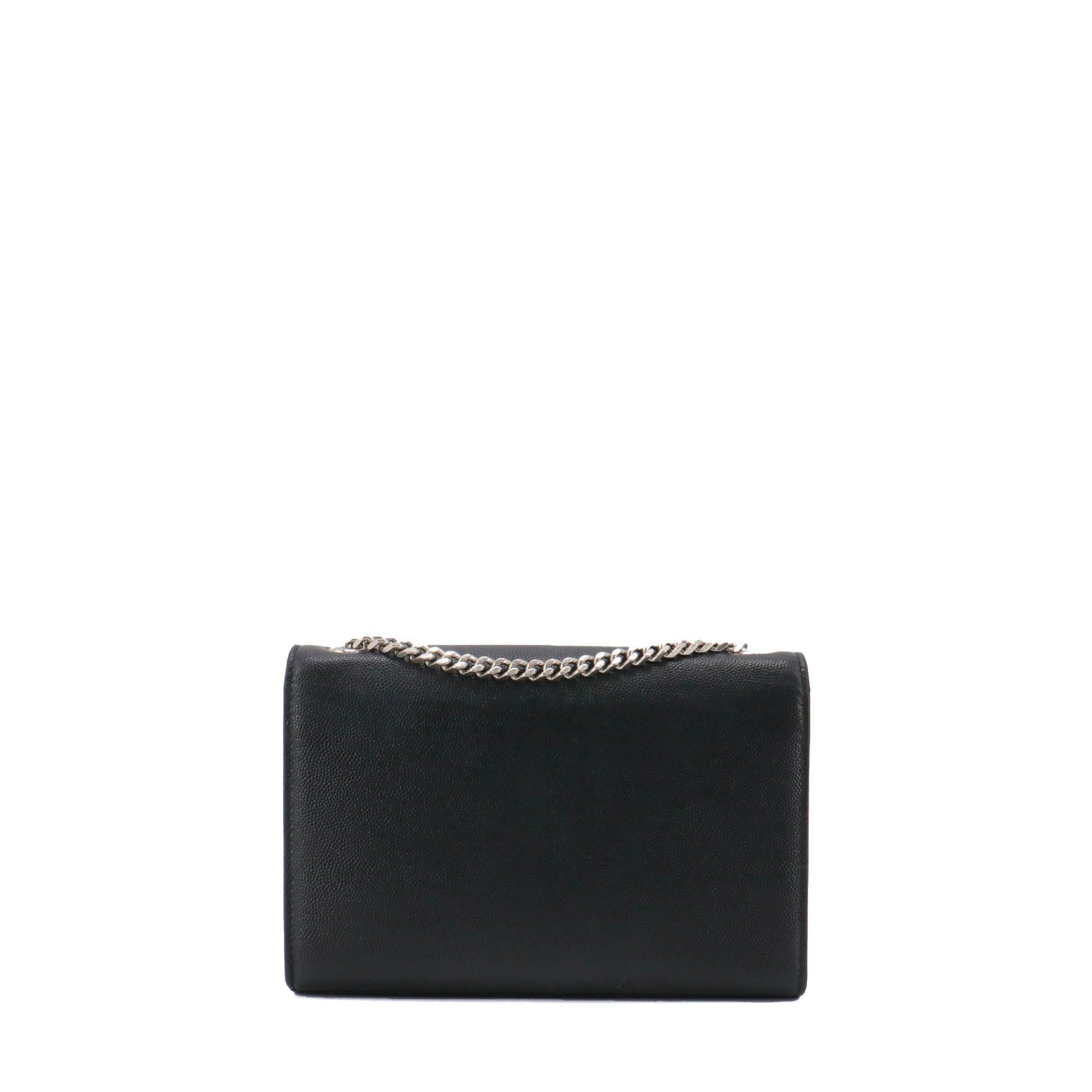 Saint Laurent Paris SAINT LAURENT - Saint Laurent Kate Small shoulder bag in black grained leather Size ONE SIZE - 3 Thumbnail