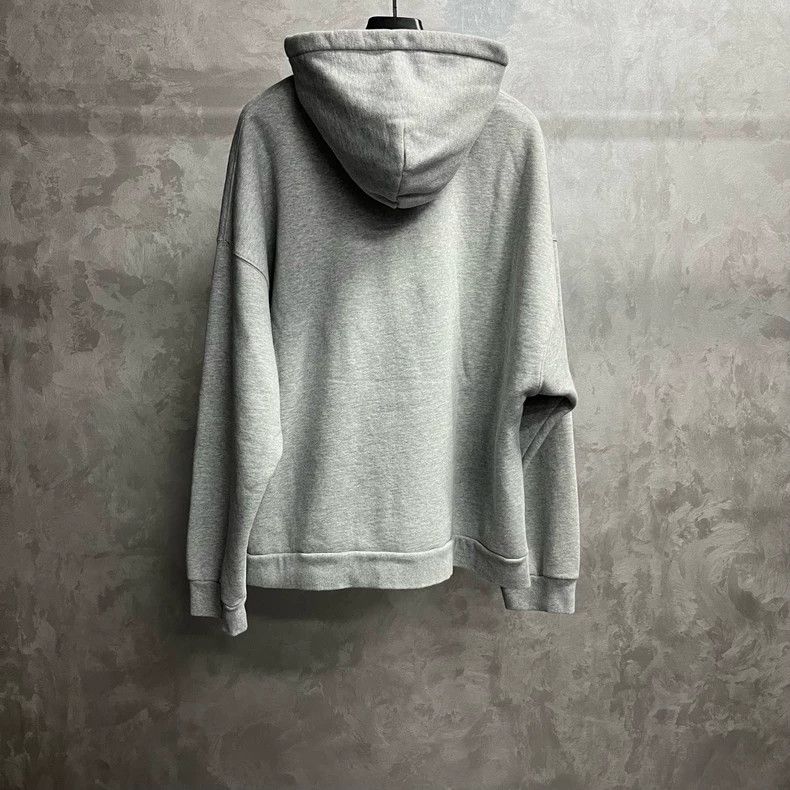 Balenciaga Grey Logo Hoodie with Drip Print Size US M / EU 48-50 / 2 - 2 Thumbnail