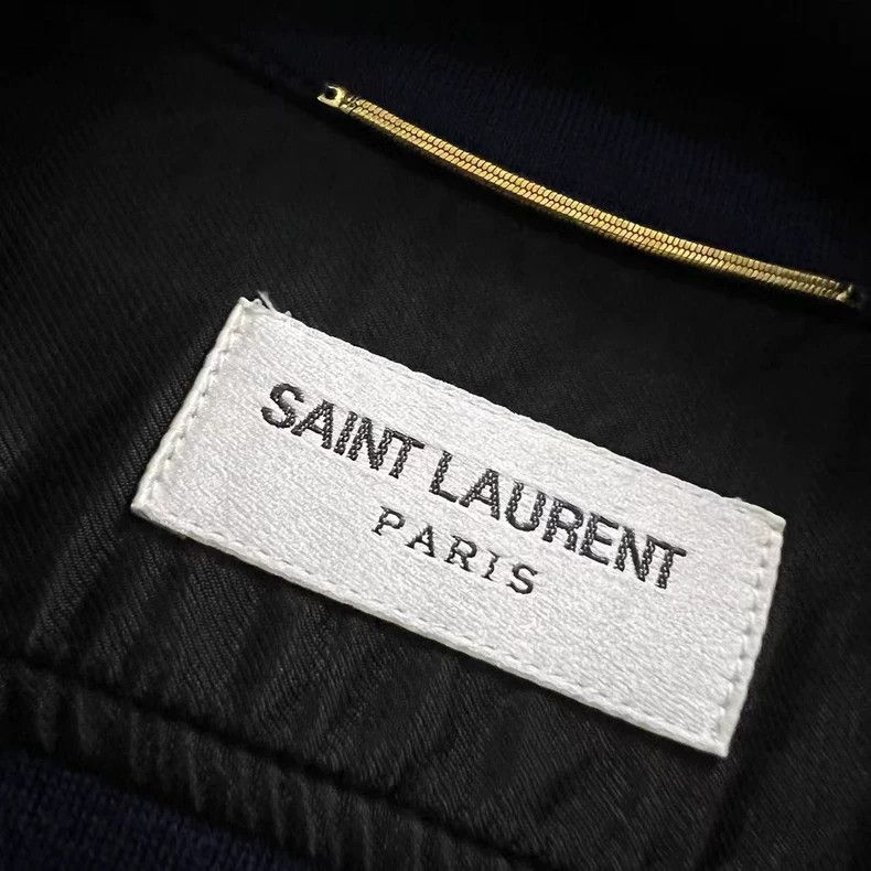 Saint Laurent Paris Saint Laurent Navy YSL Jacket Size 40 Size US M / EU 48-50 / 2 - 4 Thumbnail
