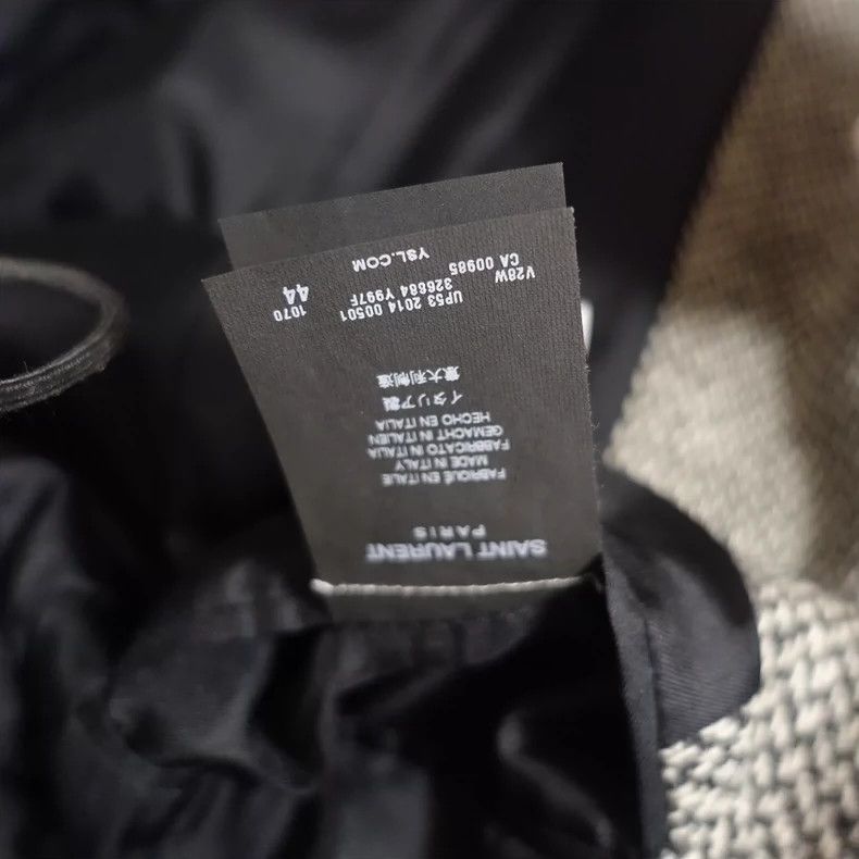 Saint Laurent Paris Saint Laurent Herringbone Wool Blazer Size 44 Size US L / EU 52-54 / 3 - 6 Thumbnail