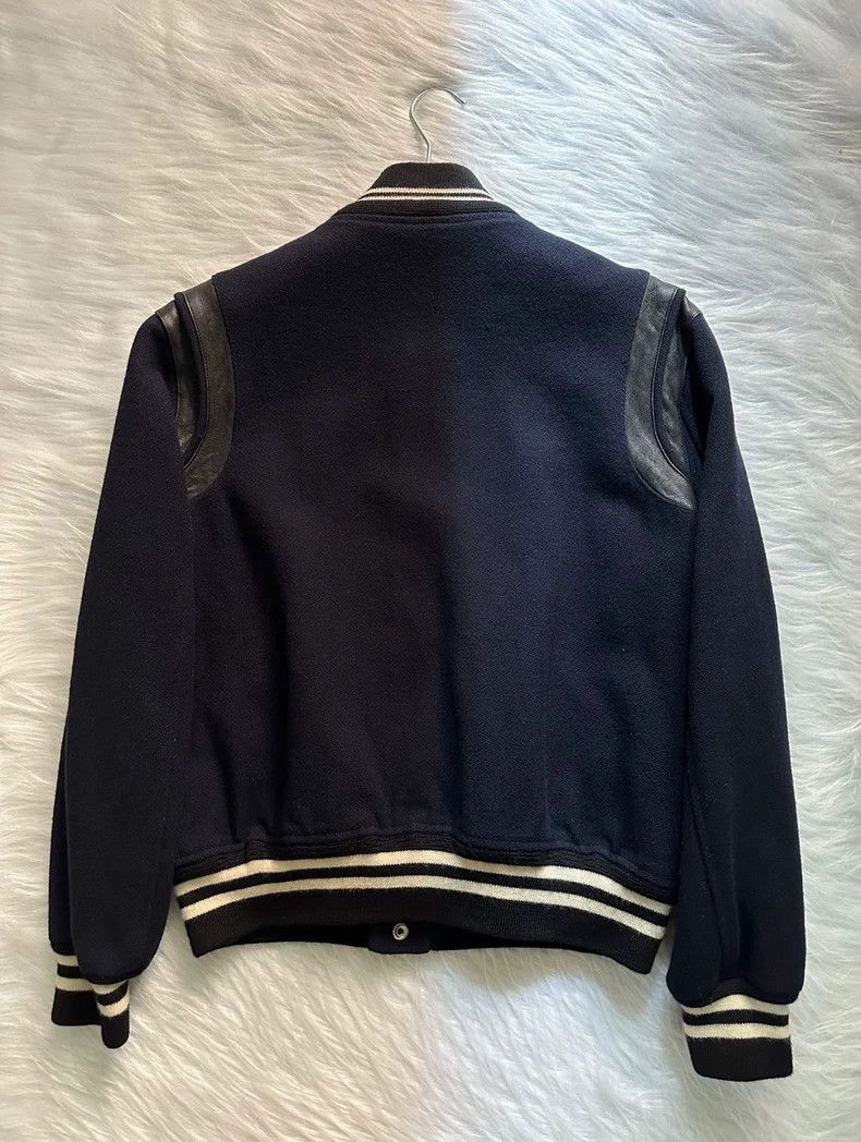 Saint Laurent Paris Saint Laurent Baseball Jacket in Navy Color Size US L / EU 52-54 / 3 - 2 Thumbnail