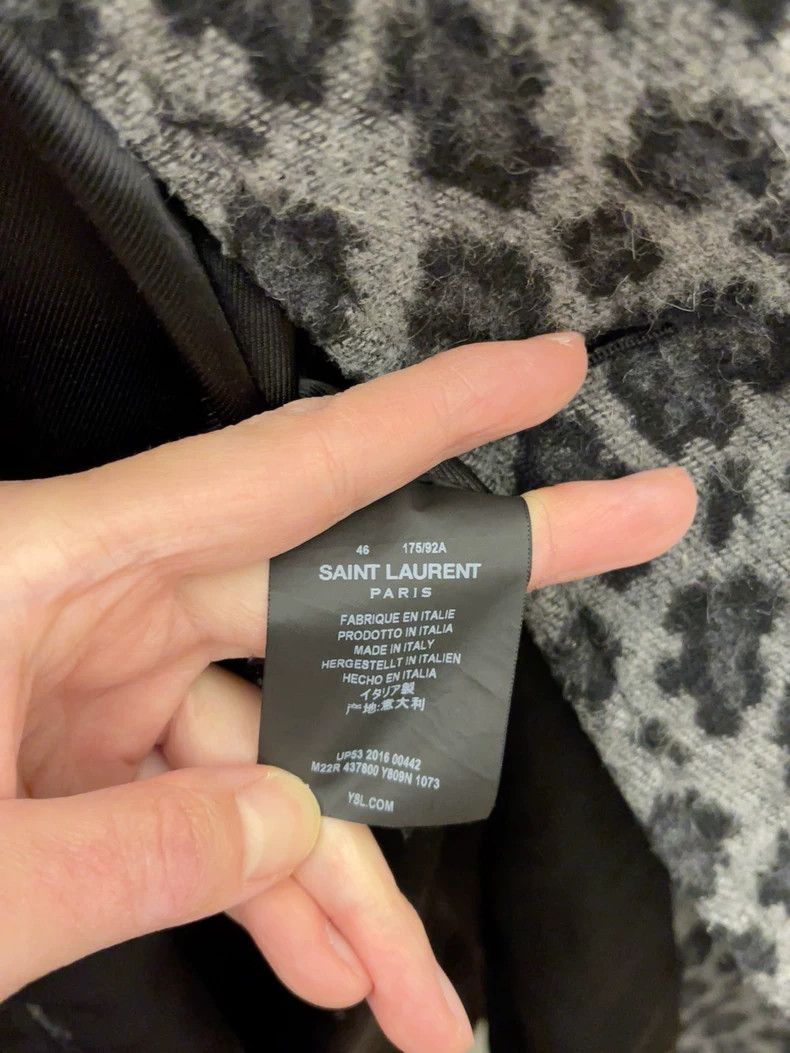 Saint Laurent Paris Saint Laurent Grey Leopard Print Coat Size US M / EU 48-50 / 2 - 7 Thumbnail