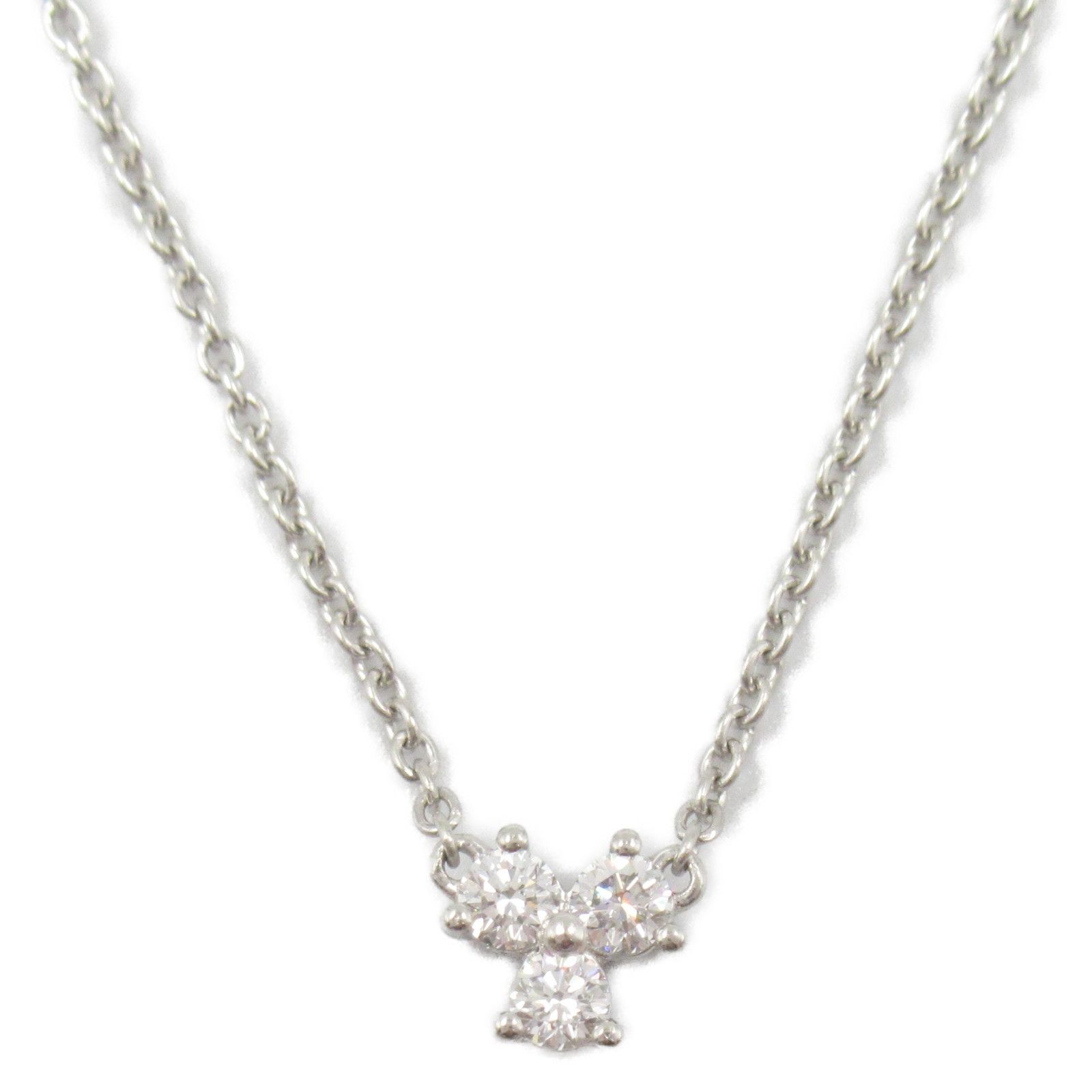 Tiffany & Co. Tiffany & Co Tiffany & Co. Aria Pt950 Diamond Necklace Metal Necklace Size ONE SIZE - 2 Thumbnail