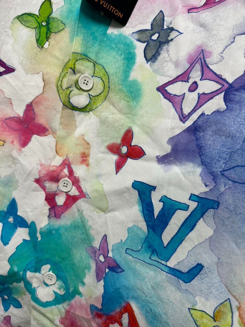 Louis Vuitton Louis Vuitton Watercolor Short Sleeve Shirt Size US XS / EU 42 / 0 - 3 Thumbnail